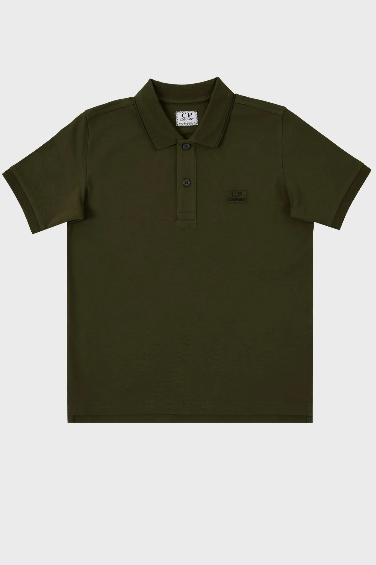 C.P. Company Streç Pamuklu Çocuk Polo Yaka T Shirt 10CKPL023 005263W 683 HAKİ - 4