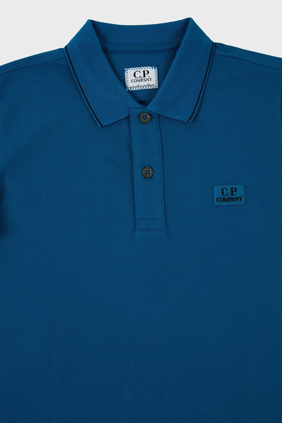 C.P. Company Streç Pamuklu Çocuk Polo Yaka T Shirt 10CKPL023 005263W 870 PETROL - 6