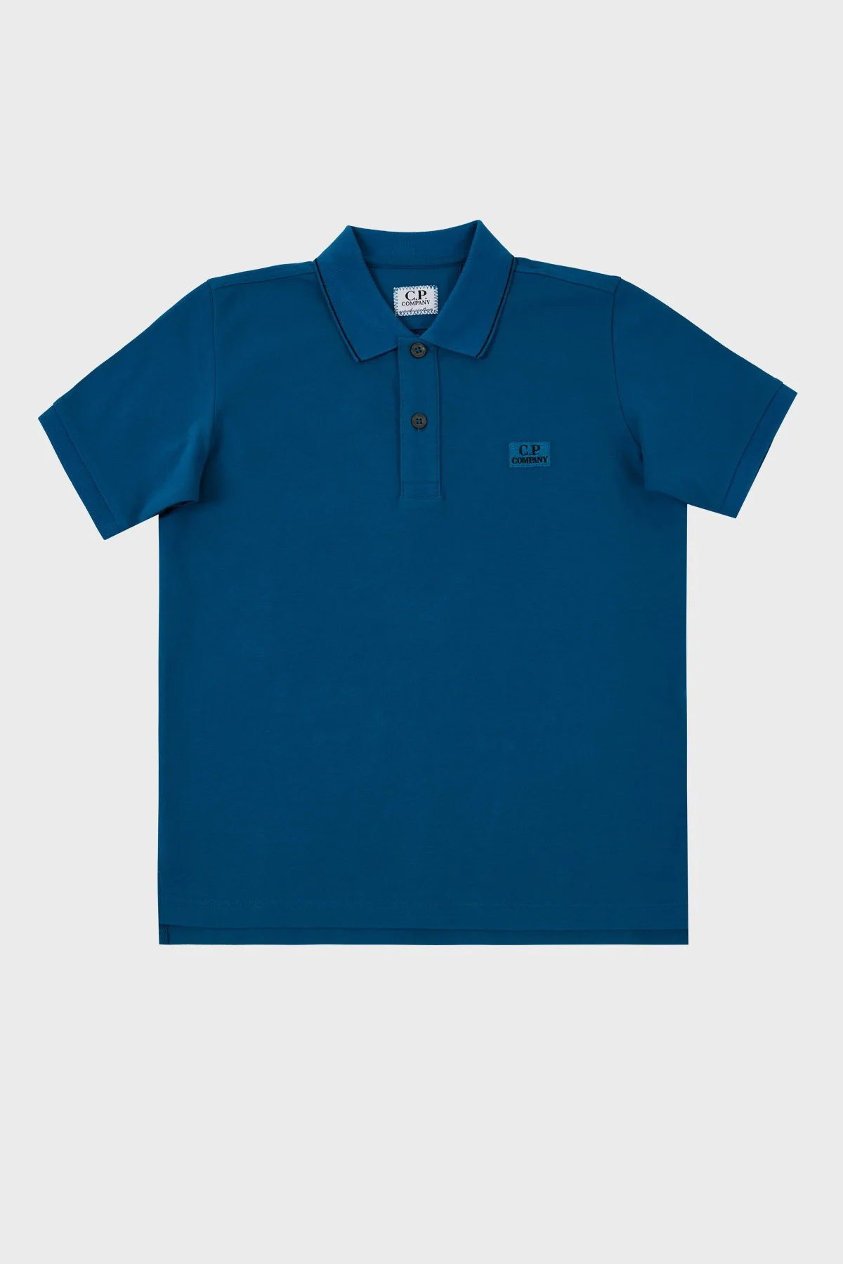 C.P. Company Streç Pamuklu Çocuk Polo Yaka T Shirt 10CKPL023 005263W 870 PETROL - 1