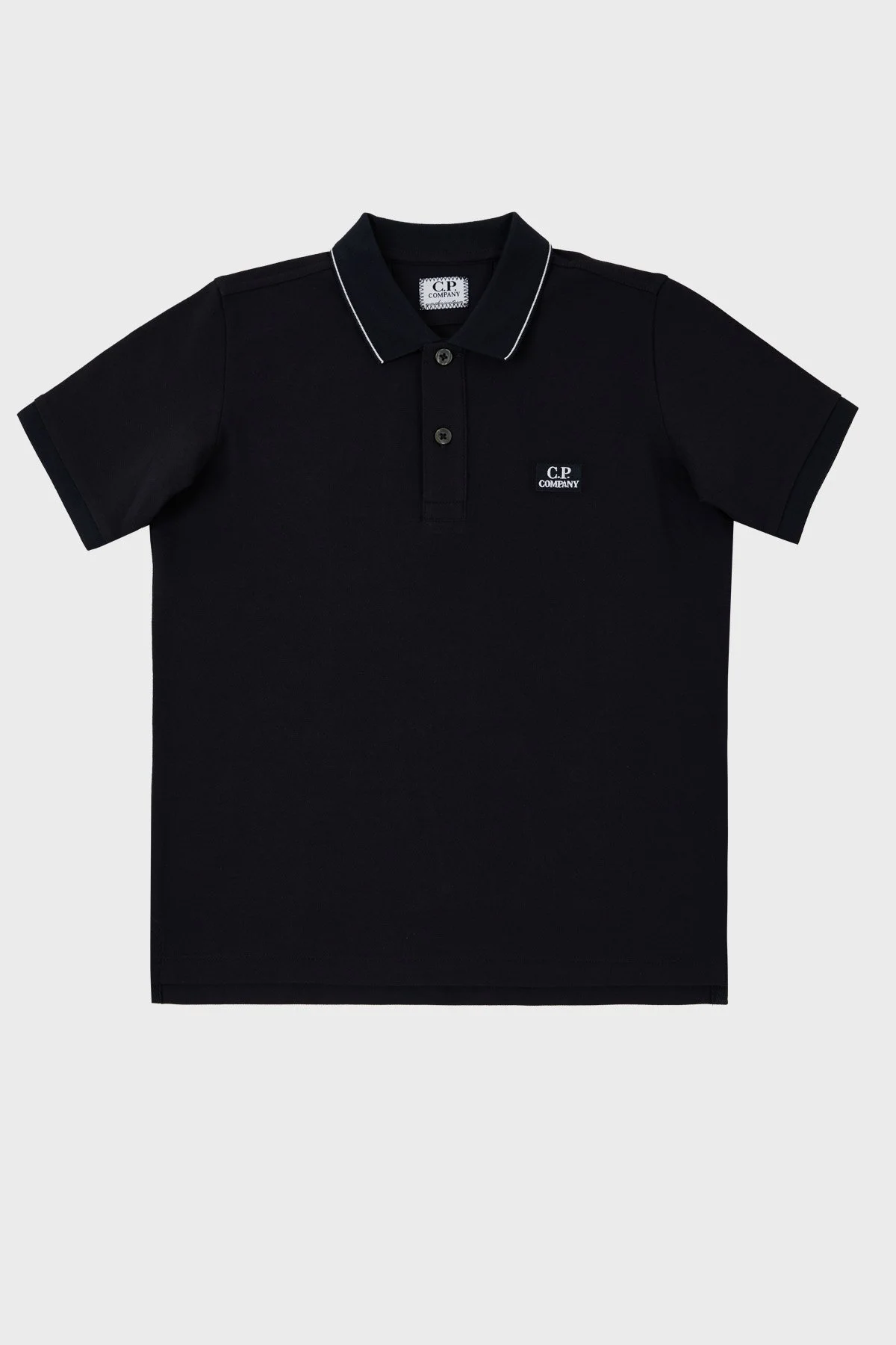 C.P. Company Streç Pamuklu Çocuk Polo Yaka T Shirt 10CKPL023 005263W 888 LACİVERT - 1