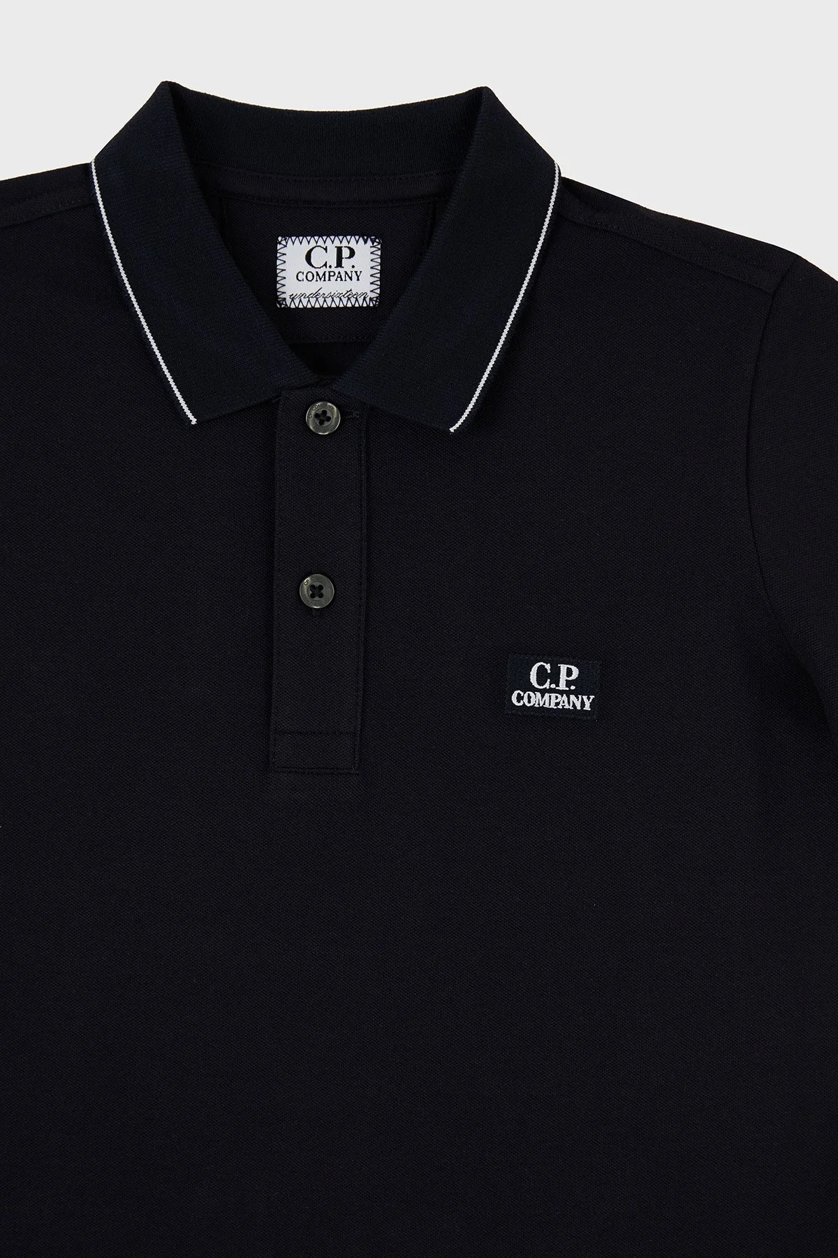 C.P. Company Streç Pamuklu Çocuk Polo Yaka T Shirt 10CKPL023 005263W 888 LACİVERT - 3