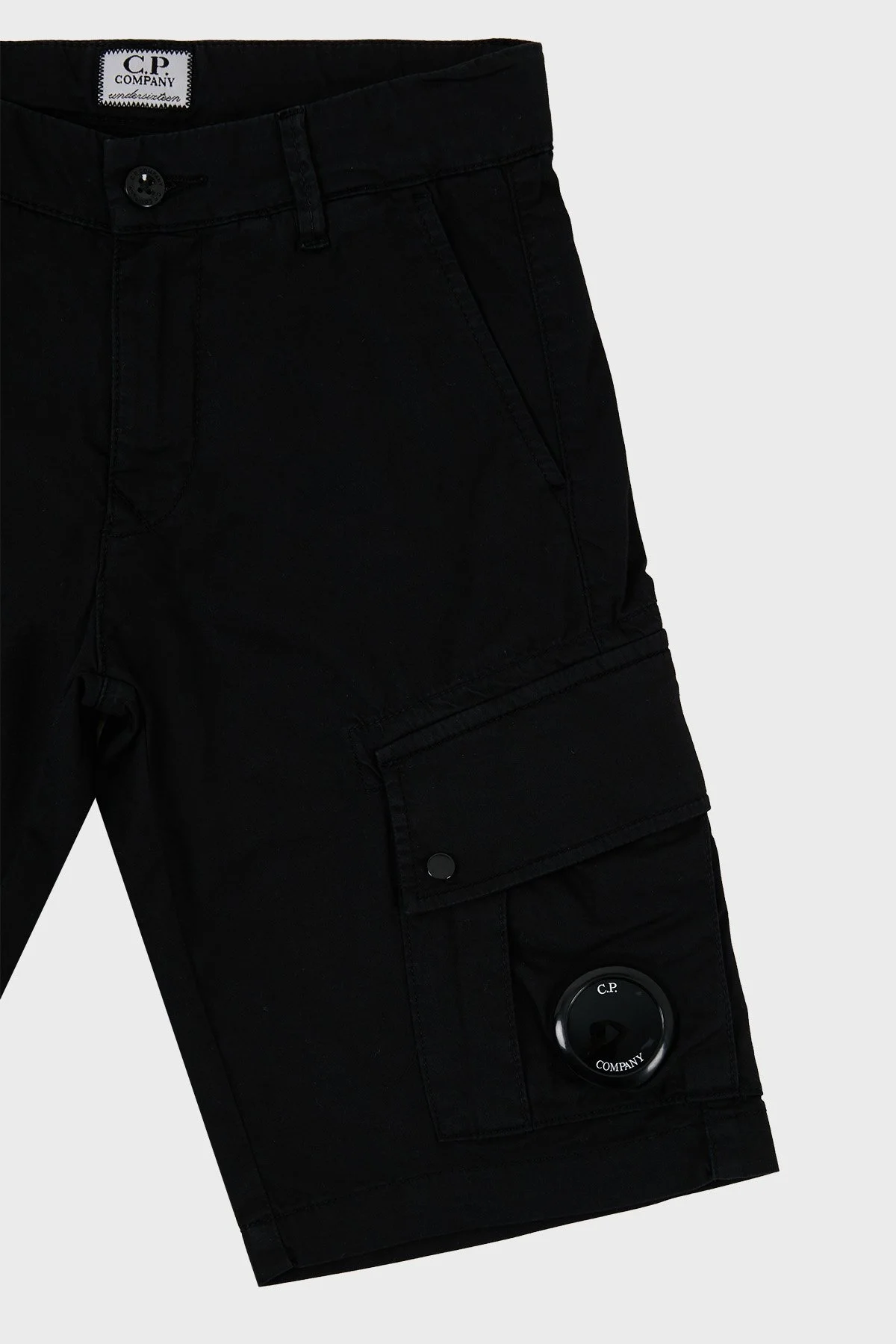 C.P. Company Streç Pamuklu Kargo Çocuk Short 10CKBE085 005400G 999 SİYAH - 3