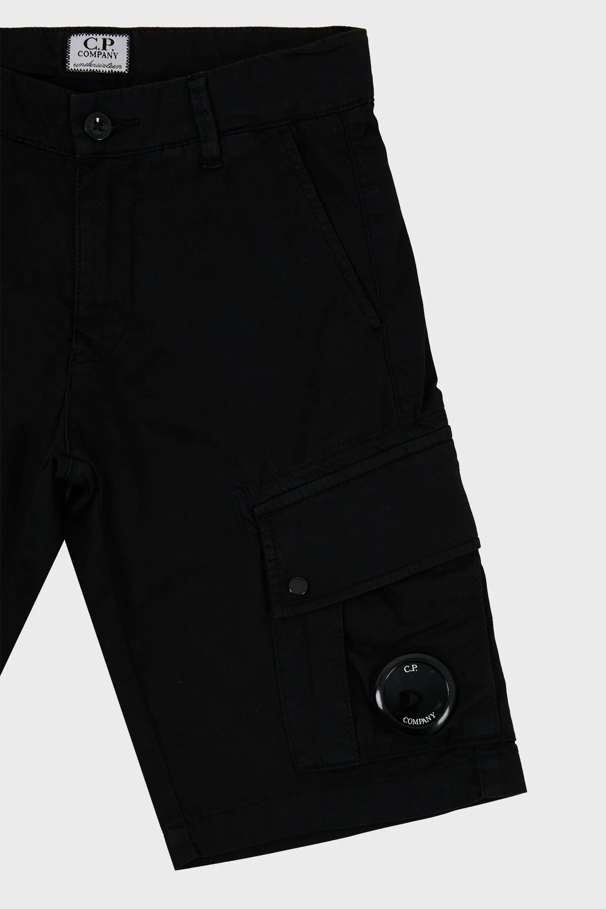 C.P. Company Streç Pamuklu Kargo Çocuk Short 10CKBE085 005400G 999 SİYAH - 3