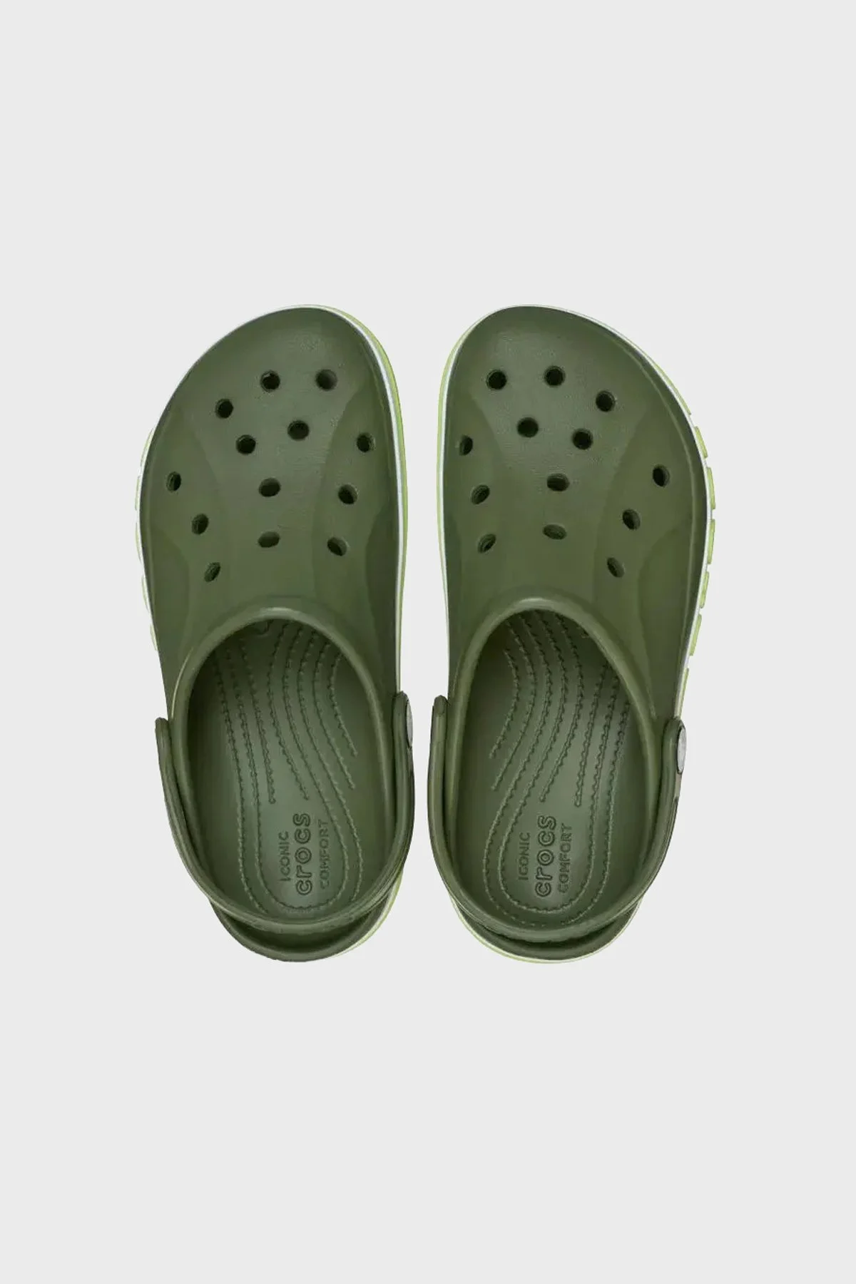 Crocs Bayaband Clog K Logolu Çıkarılabilir Kayışlı Sandalet Unisex Çocuk Terlik 207019-3CB HAKİ - 3
