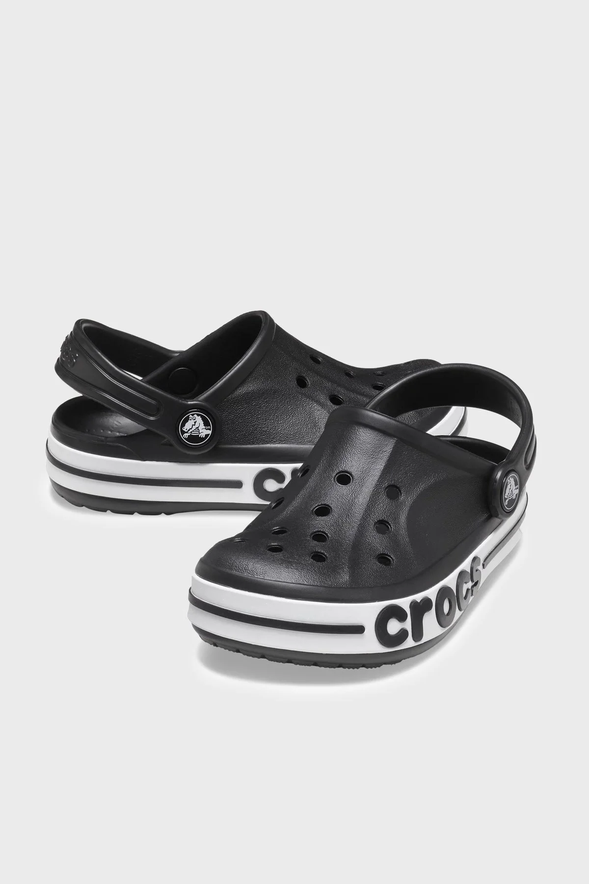Crocs Bayaband Clog K Logolu Unisex Çocuk Terlik 207019-001 SİYAH - 2