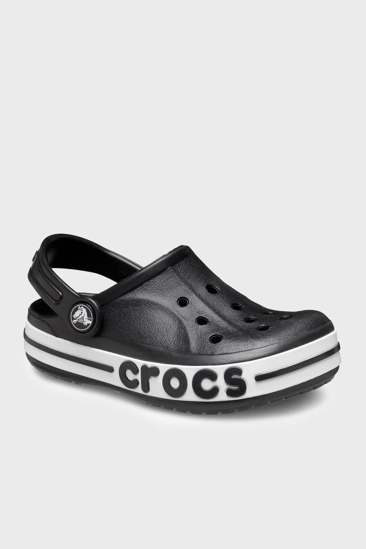 Crocs Bayaband Clog K Logolu Unisex Çocuk Terlik 207019-001 SİYAH - 4