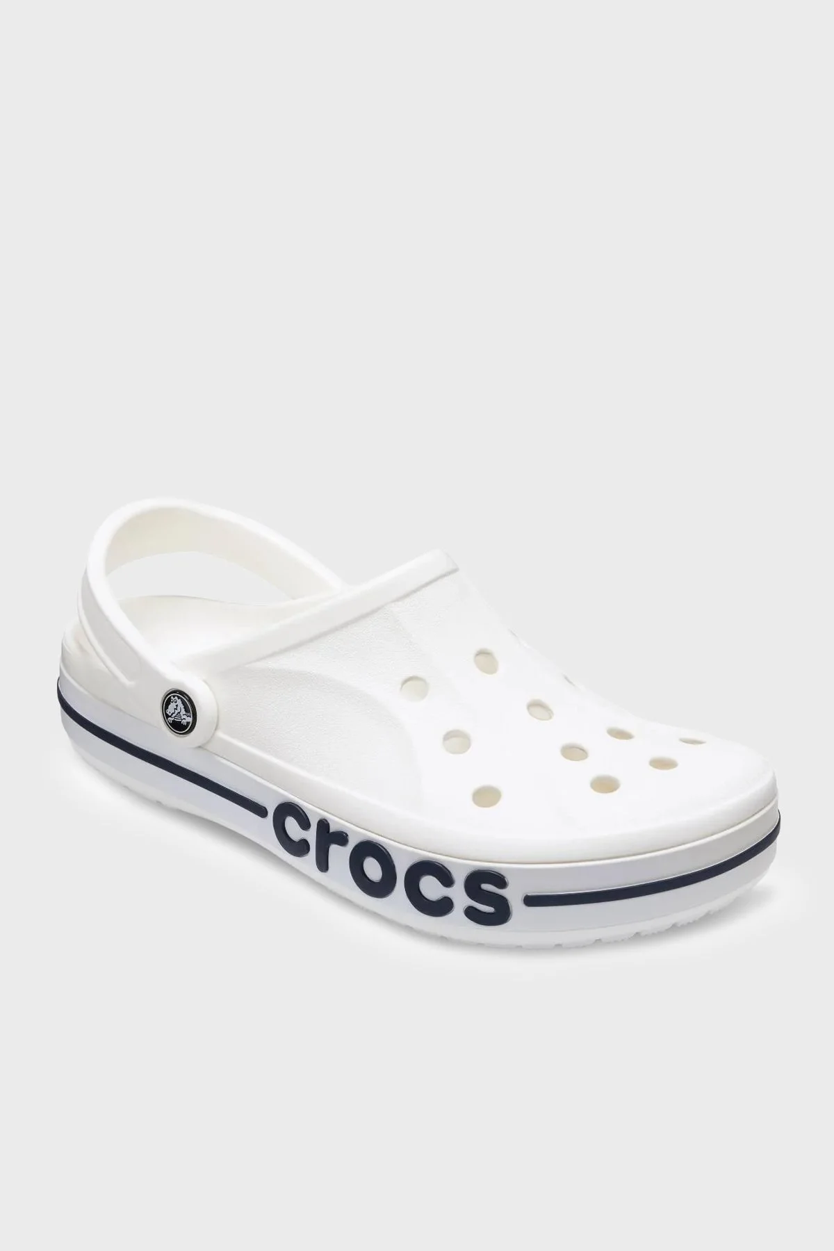 Crocs Bayaband Clog Logolu Unisex Terlik 205089-126 Beyaz-lacivert - 5