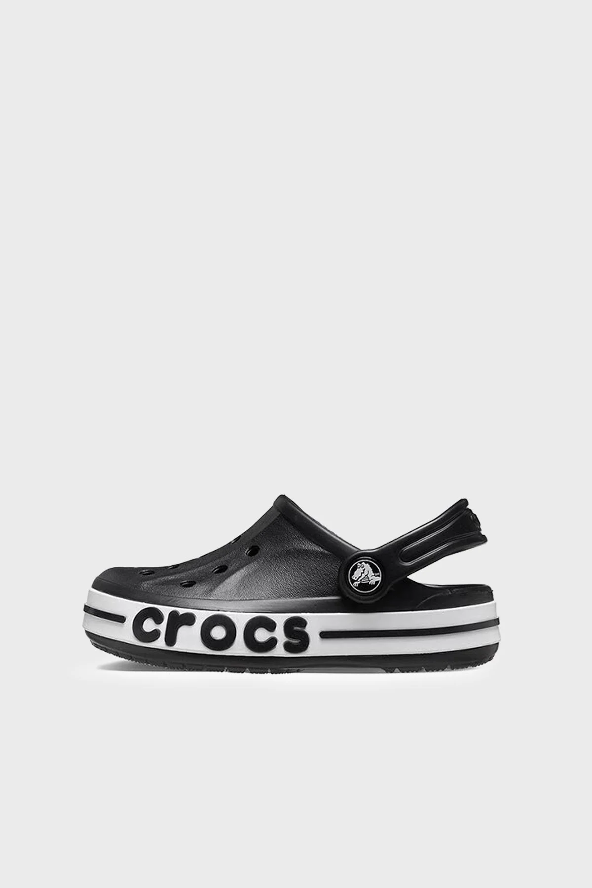 Crocs Bayaband Clog T Logolu Unisex Çocuk Terlik 207018-001 SİYAH - 2