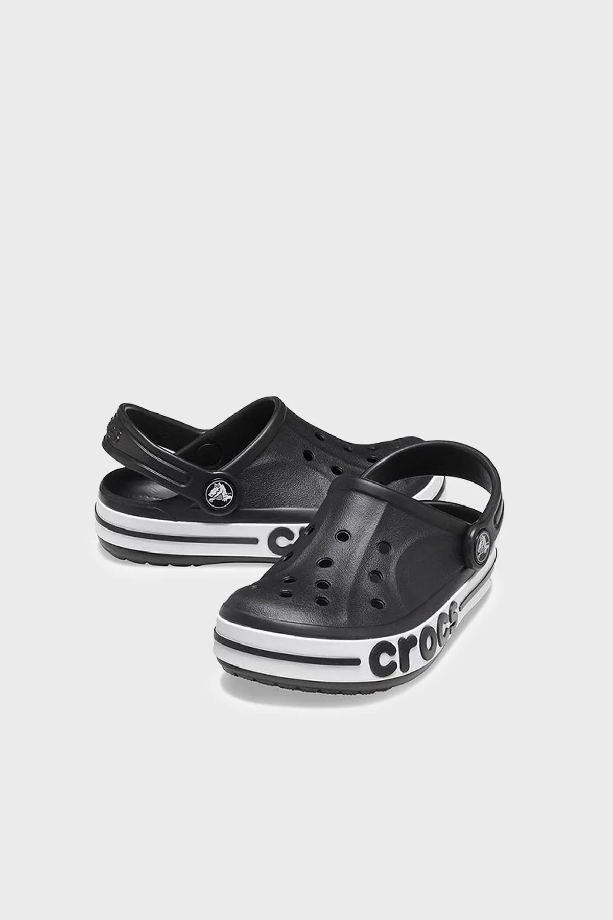 Crocs Bayaband Clog T Logolu Unisex Çocuk Terlik 207018-001 SİYAH - 3