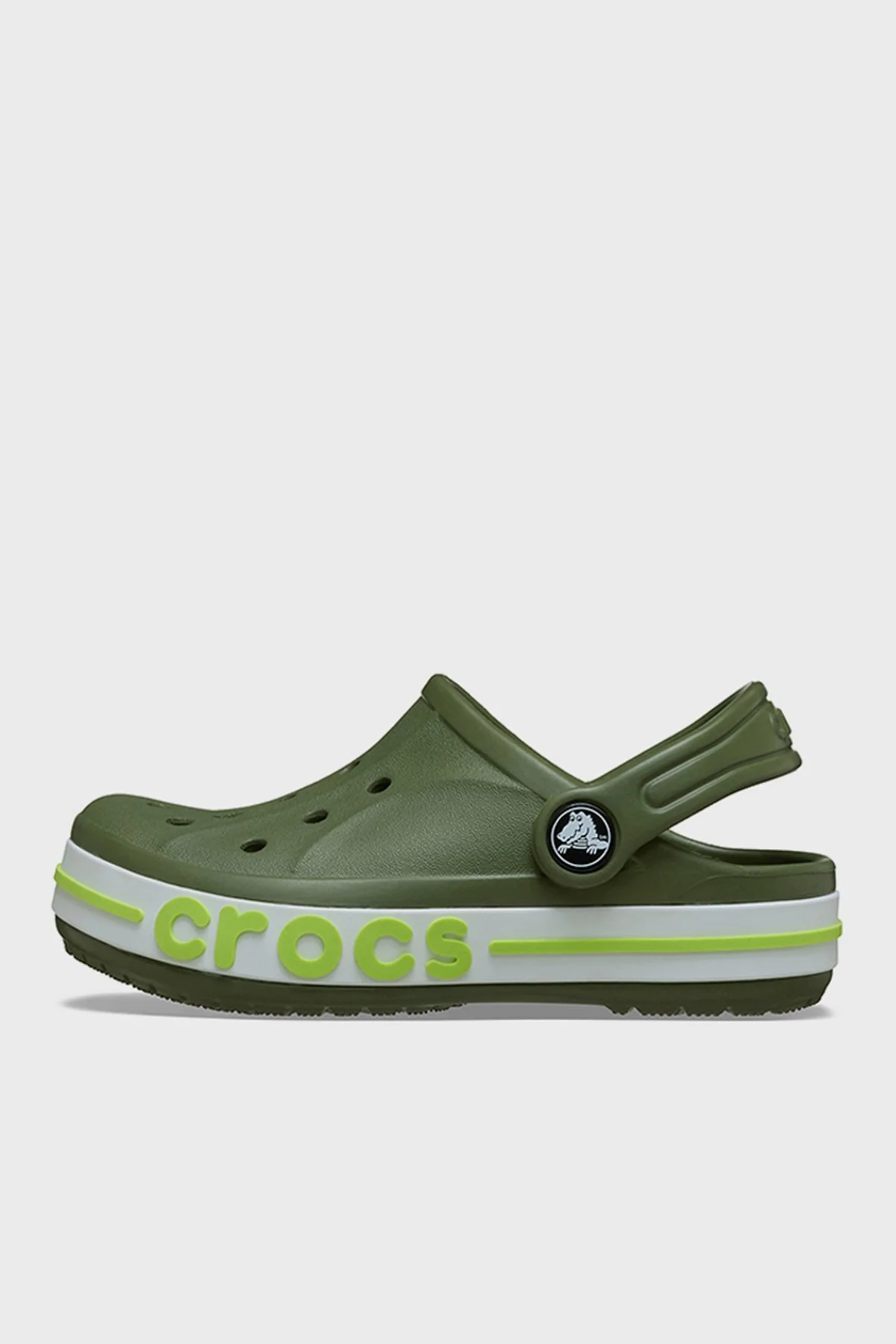 Crocs Bayaband Clog T Logolu Unisex Çocuk Terlik 207018-3CB HAKİ - 2