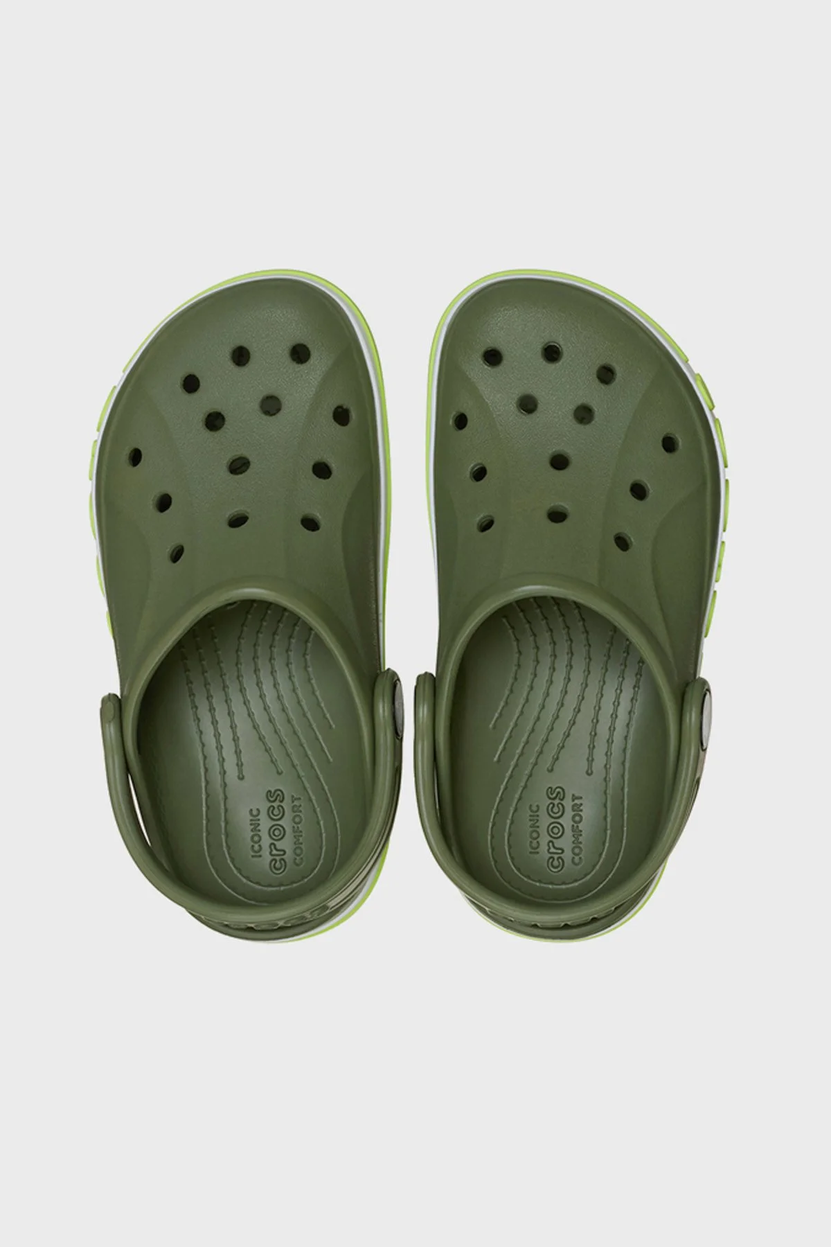 Crocs Bayaband Clog T Logolu Unisex Çocuk Terlik 207018-3CB HAKİ - 3