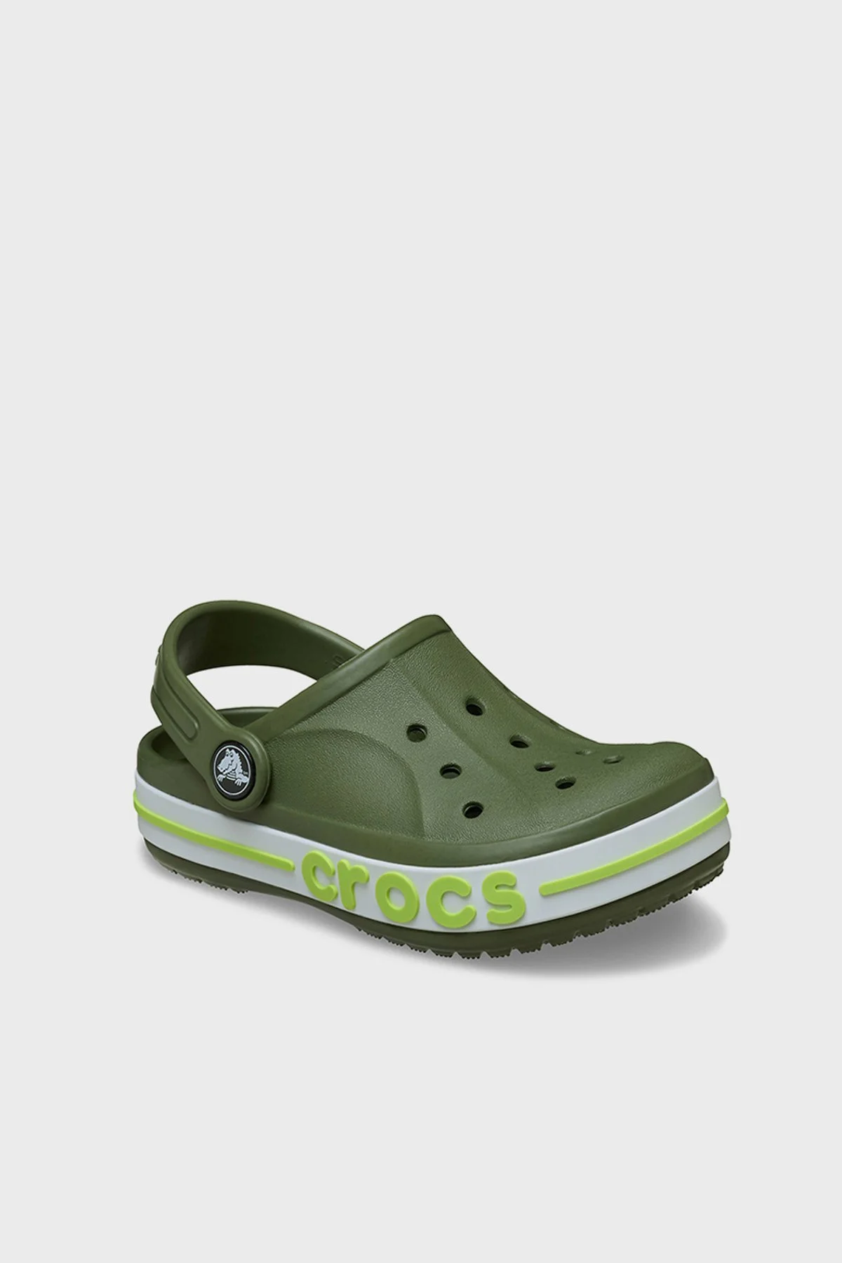 Crocs Bayaband Clog T Logolu Unisex Çocuk Terlik 207018-3CB HAKİ - 5