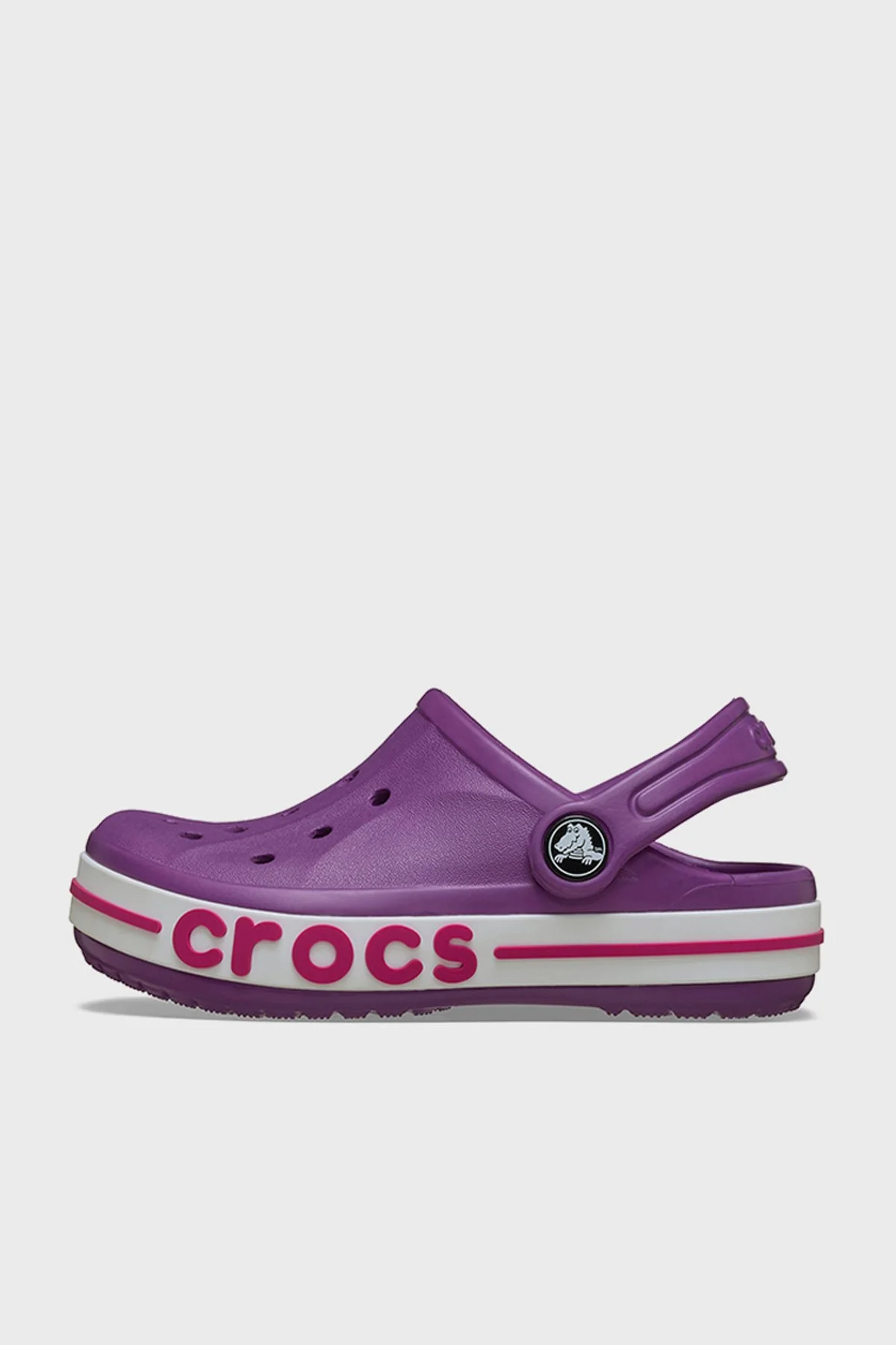 Crocs Bayaband Clog T Logolu Unisex Çocuk Terlik 207018-5C6 MOR - 2