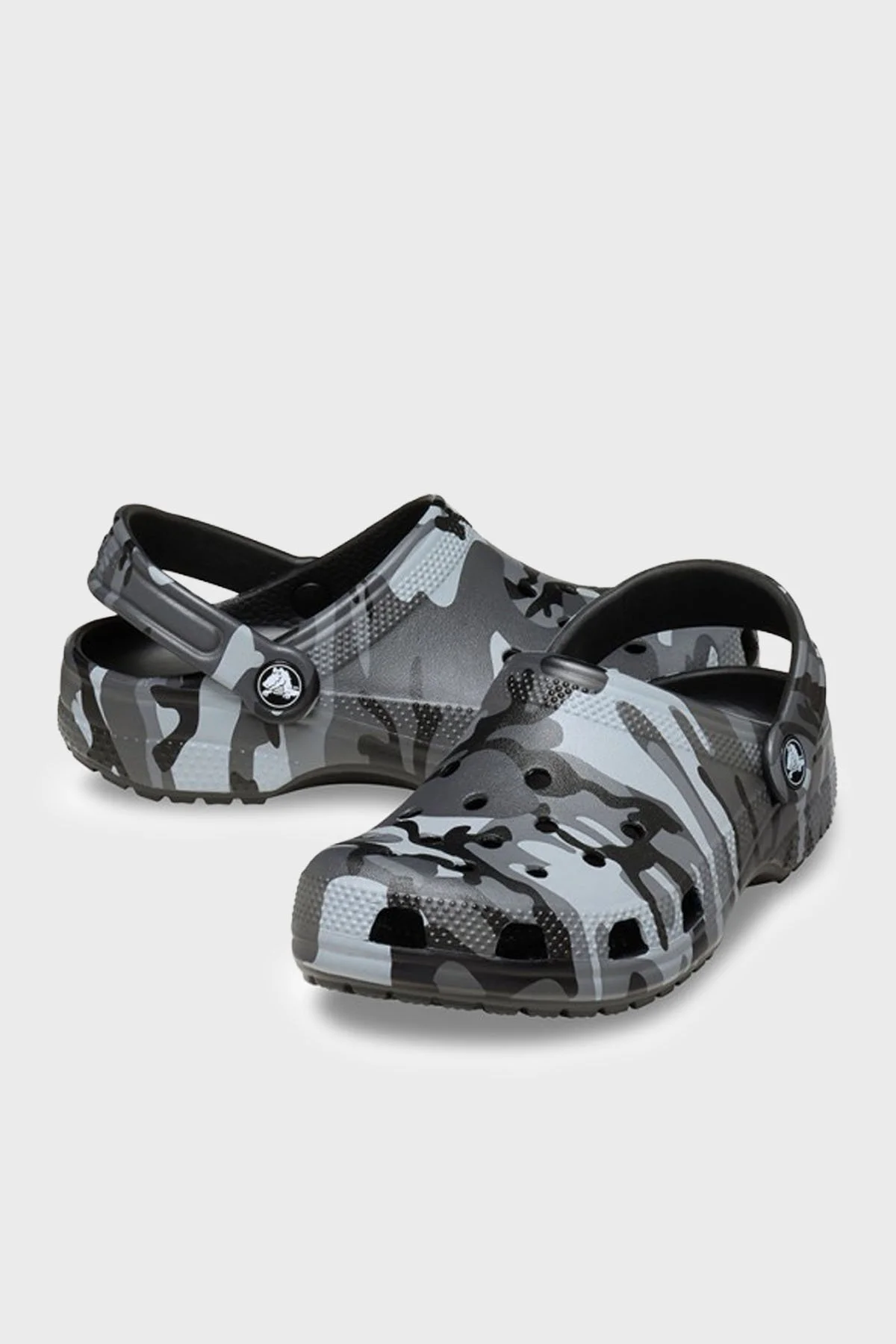 Crocs Classic Camouflage Clog K Desenli Erkek Çocuk Terlik 211879-0DD ANTRASİT - 3