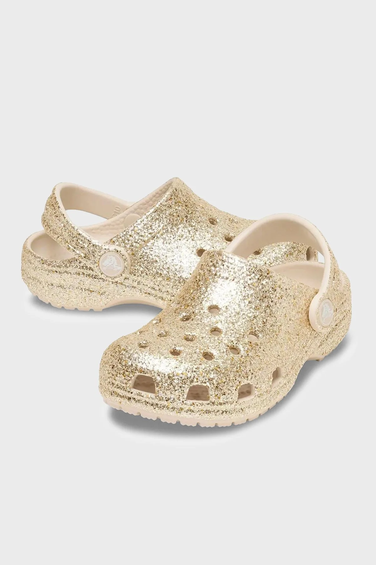 Crocs Classic Chunky Glitter Clog K Simli Çıkarılabilir Kayışlı Kız Çocuk Terlik 211939-0LH ALTIN - 3