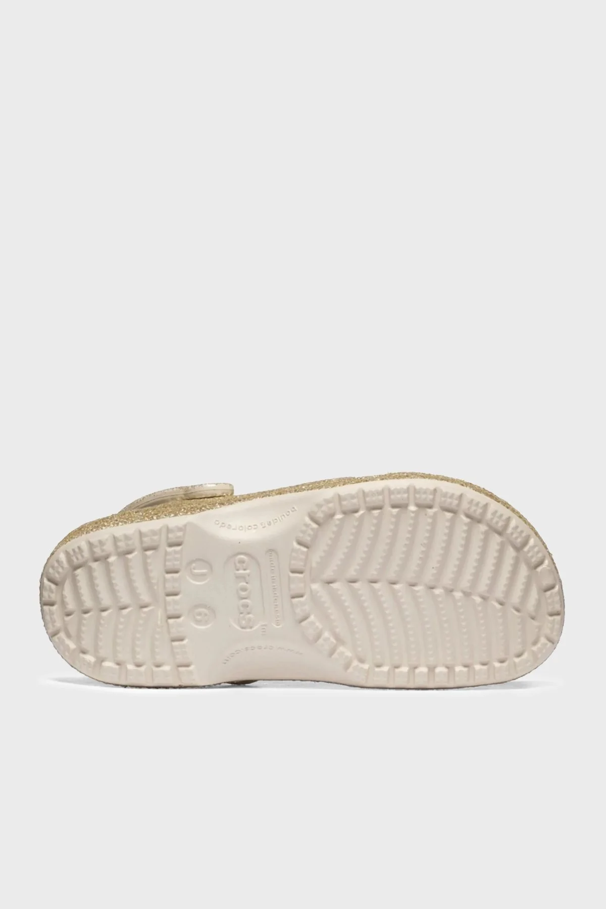 Crocs Classic Chunky Glitter Clog K Simli Çıkarılabilir Kayışlı Kız Çocuk Terlik 211939-0LH ALTIN - 6