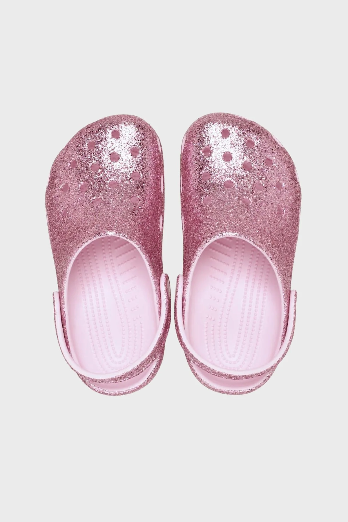Crocs Classic Chunky Glitter Clog K Simli Çıkarılabilir Kayışlı Kız Çocuk Terlik 211939-6ZW PEMBE - 3