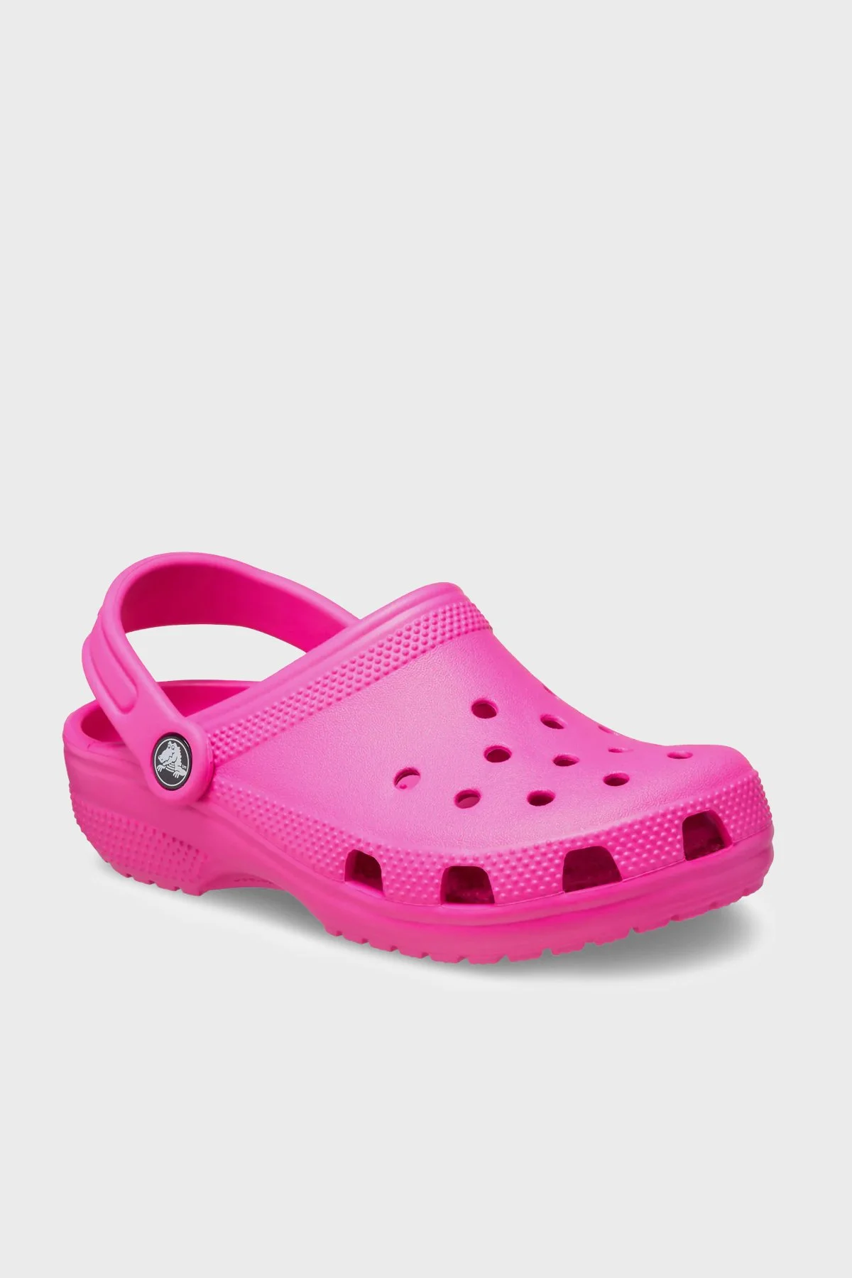 Crocs Classic Clog T Logolu Çıkarılabilir Kayışlı Kız Çocuk Terlik 206990-6TW FUŞYA - 4