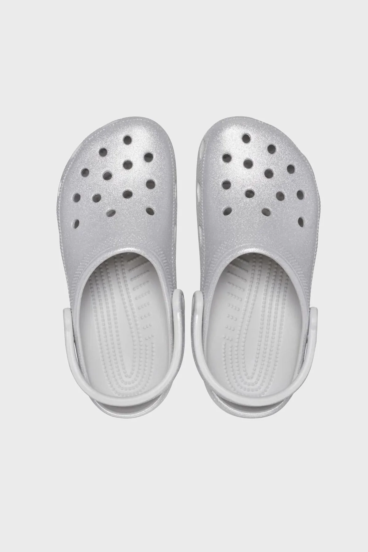 Crocs Classic Glitter Clog Sandalet Kadın Terlik 205942-0IC GRİ - 4