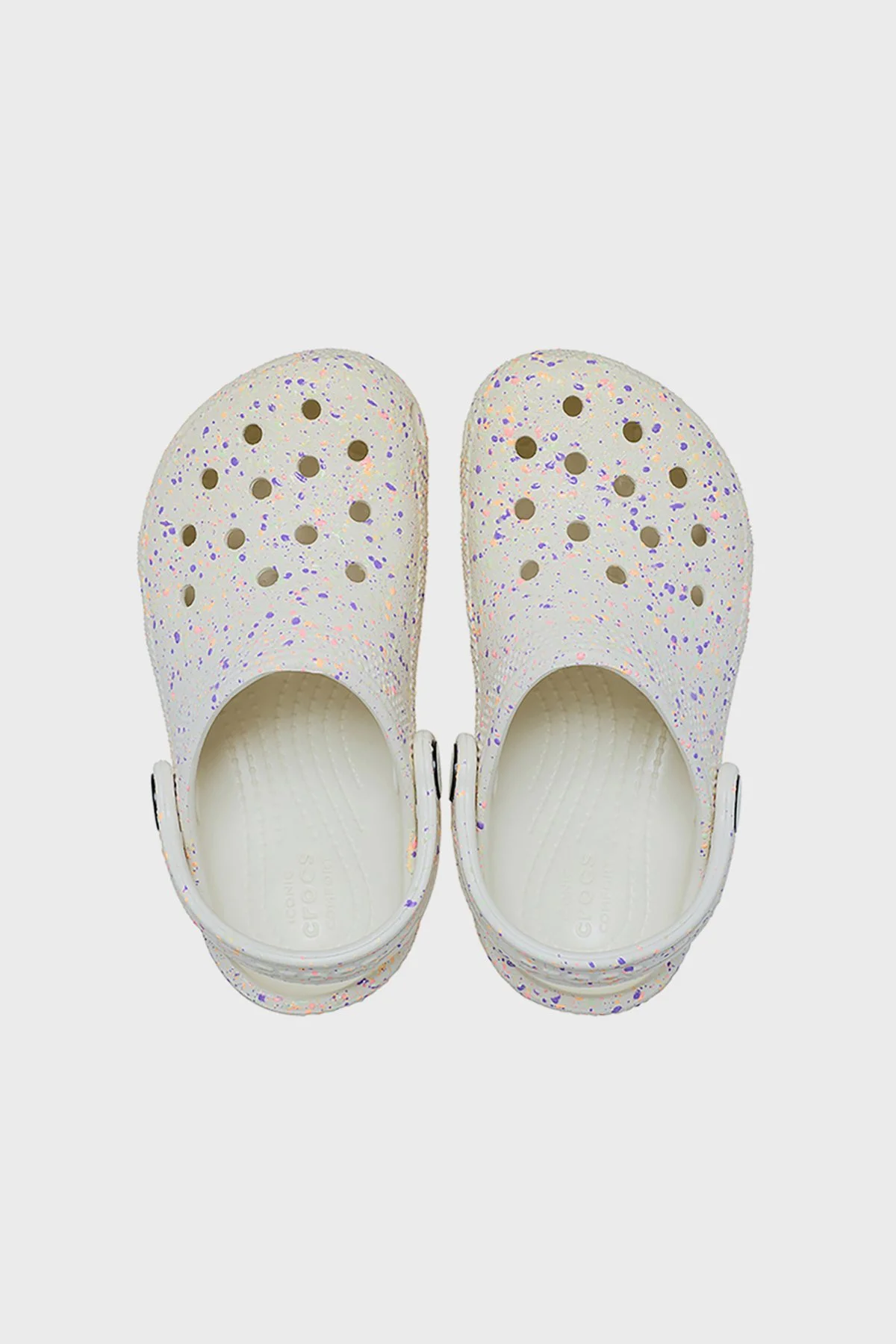 Crocs Classic Glow Paint Splatter Clog T Desenli Unisex Çocuk Terlik 212669-2MT BEYAZ - 4