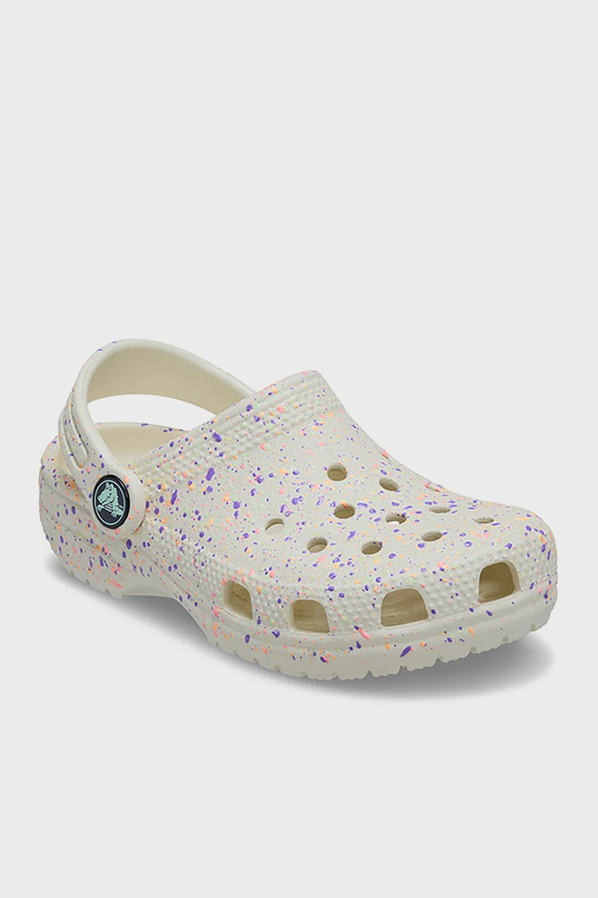 Crocs Classic Glow Paint Splatter Clog T Desenli Unisex Çocuk Terlik 212669-2MT BEYAZ - 6