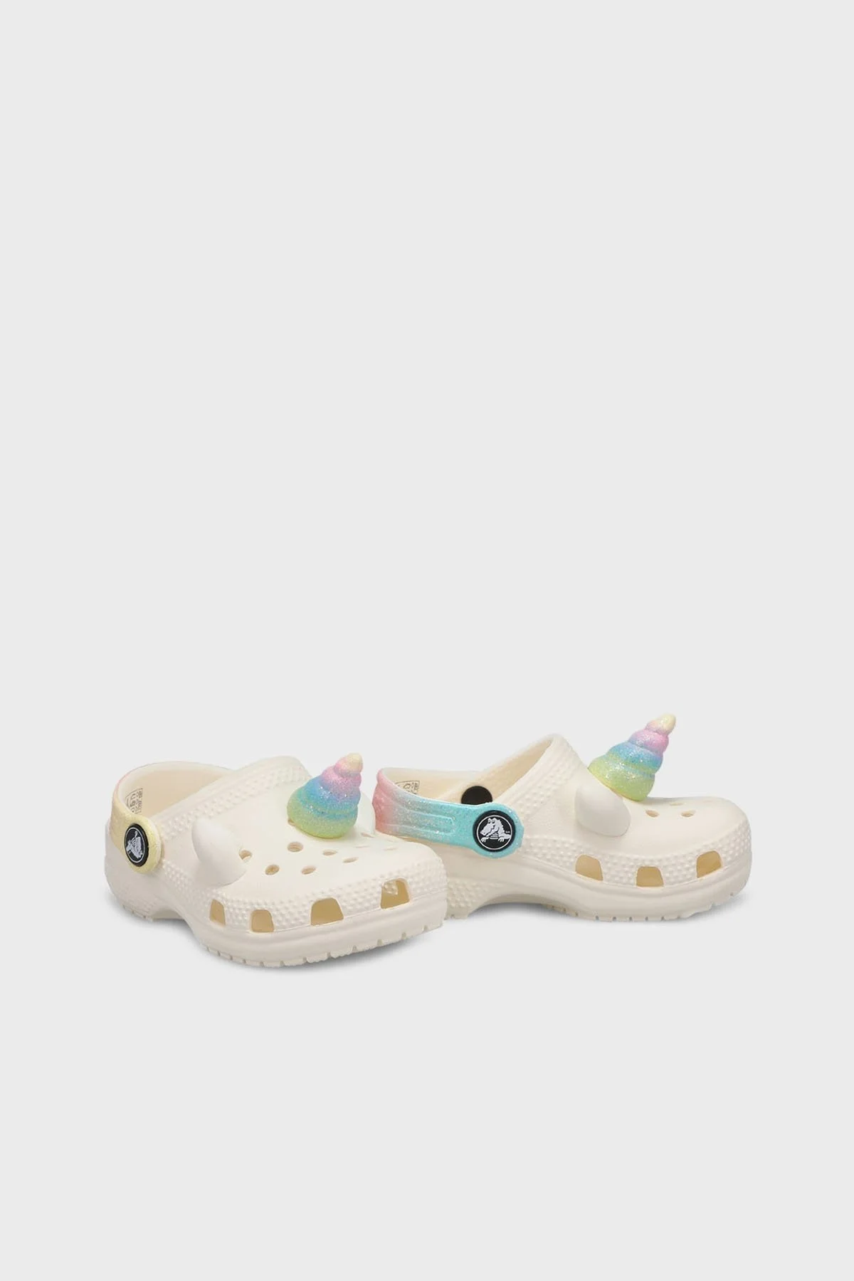 Crocs Classic IAM Rainbow UnicornCgT Hafif Sandalet Kız Çocuk Terlik 209701-0WV KREM - 4