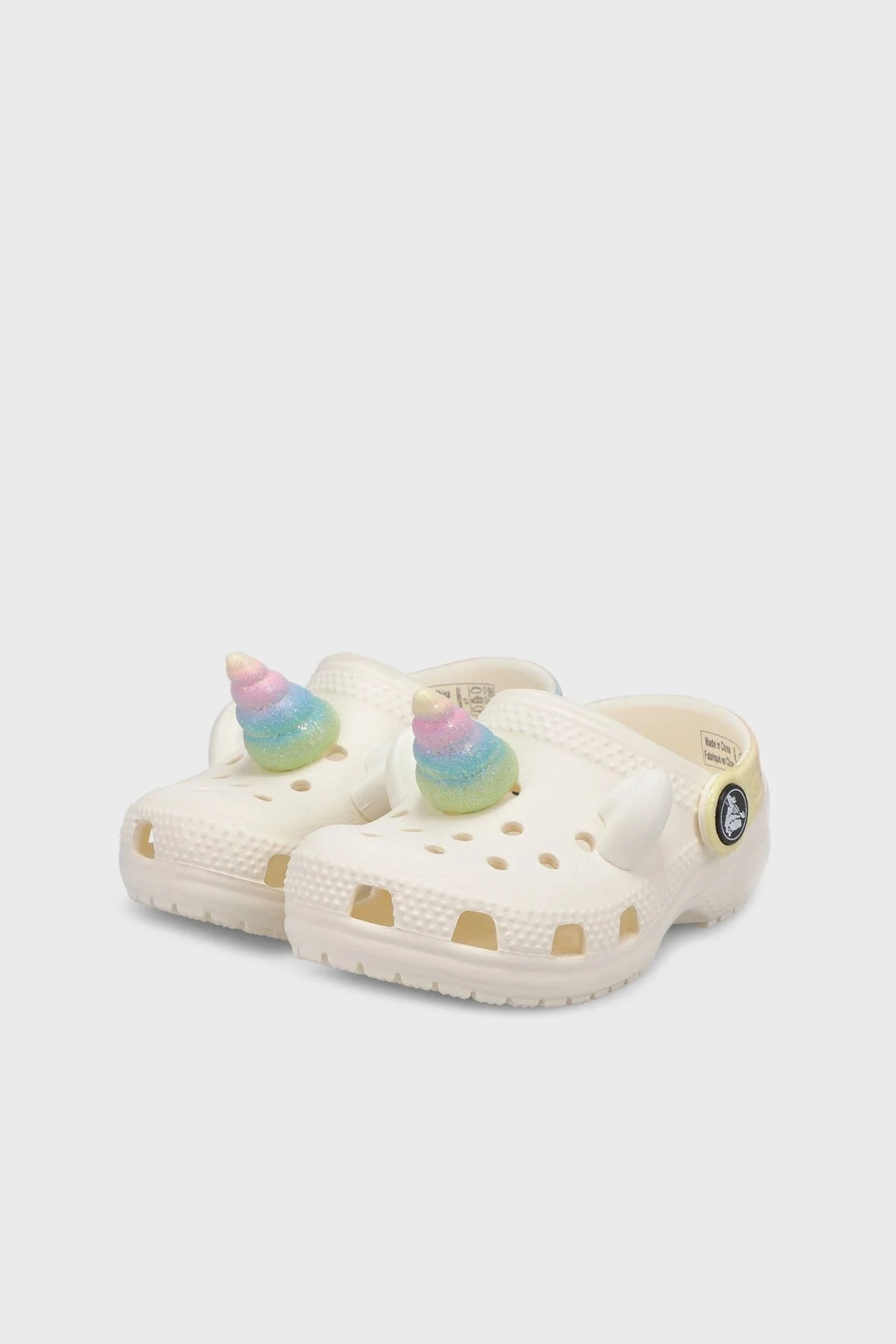 Crocs Classic IAM Rainbow UnicornCgT Hafif Sandalet Kız Çocuk Terlik 209701-0WV KREM - 6