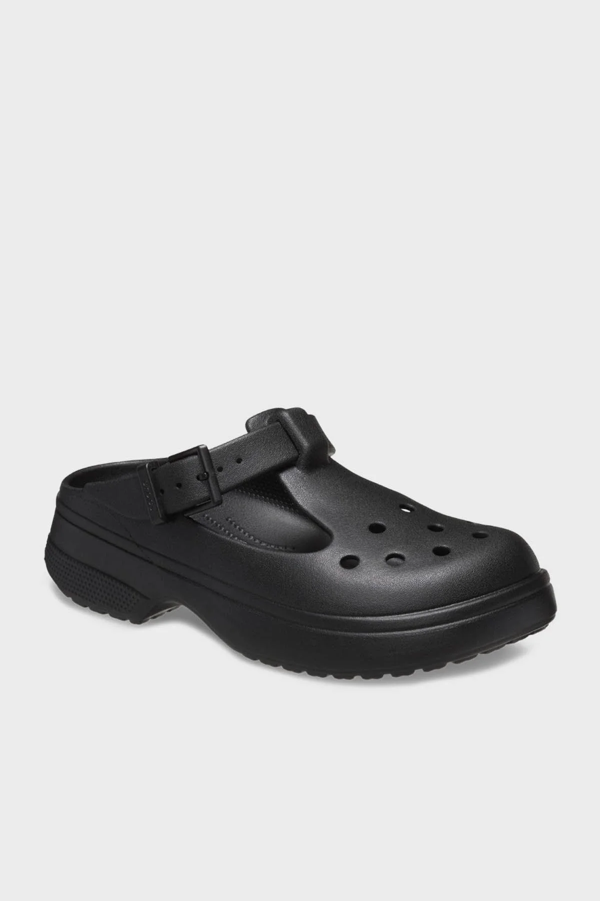 Crocs Classic Mary Jane Clog Ayarlanabilir Kayışlı Kalın Taban Bayan Terlik 210581-001 SİYAH - 7