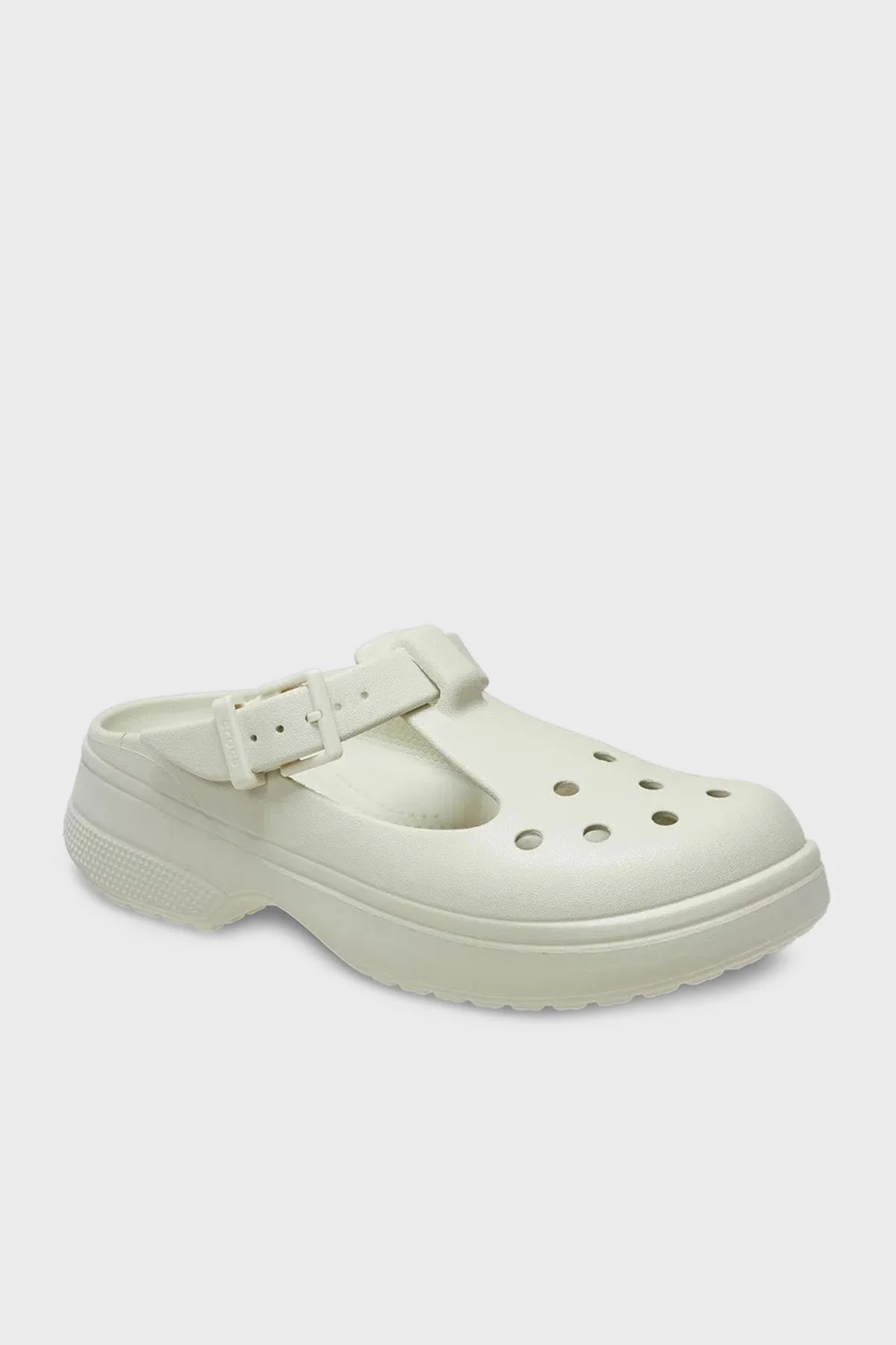 Crocs Classic Mary Jane Clog Ayarlanabilir Kayışlı Kalın Taban Bayan Terlik 210581-0HZ KREM - 2