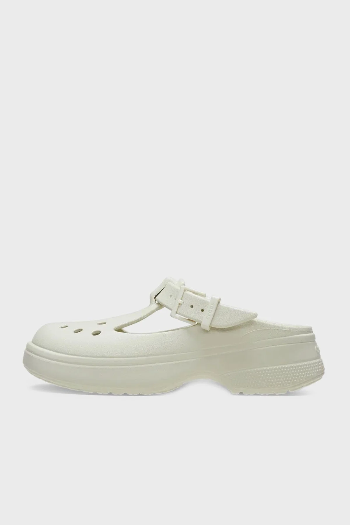 Crocs Classic Mary Jane Clog Ayarlanabilir Kayışlı Kalın Taban Kadın Terlik 210581-0HZ KREM - 3