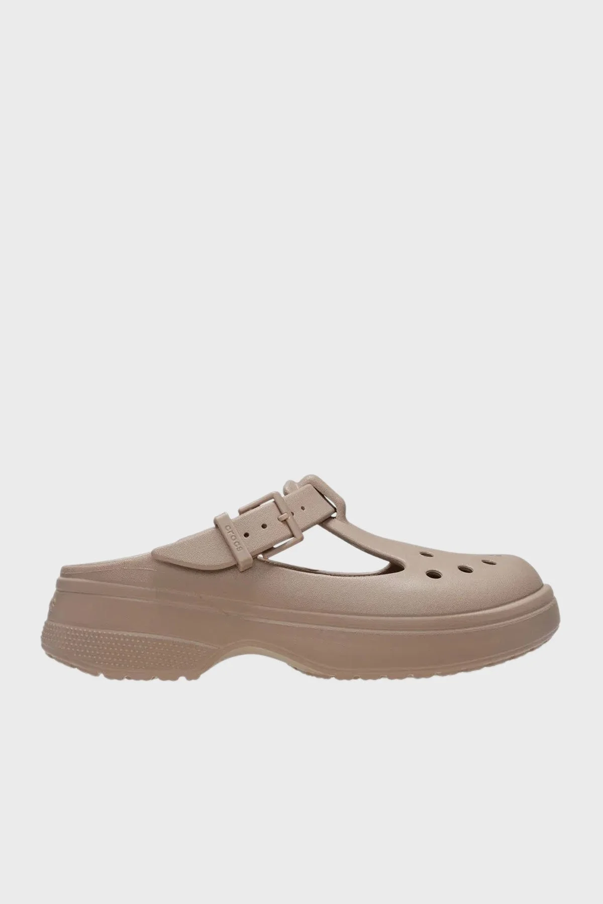 Crocs Classic Mary Jane Clog Ayarlanabilir Kayışlı Kalın Taban Bayan Terlik 210581-214 VİZON - 1