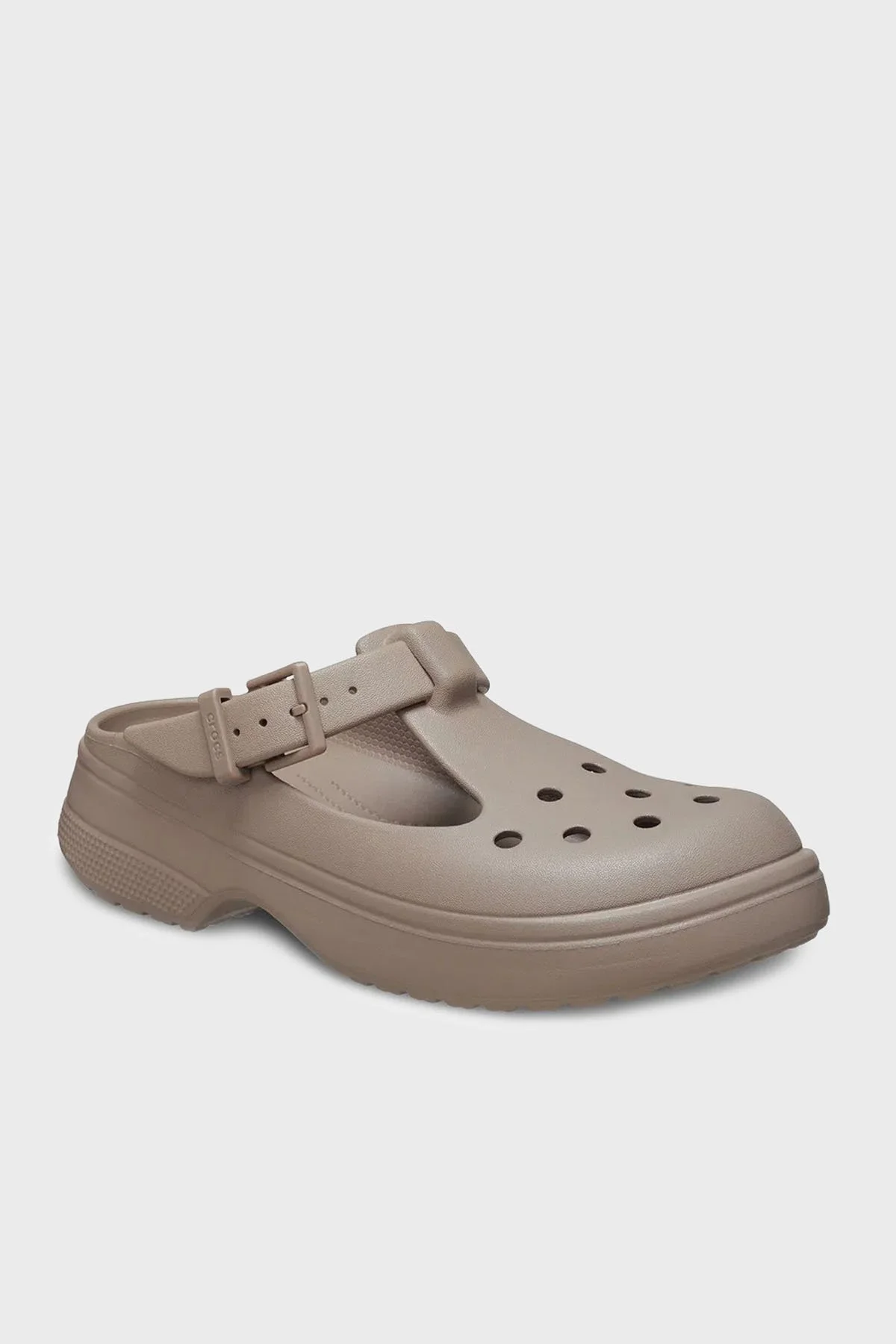 Crocs Classic Mary Jane Clog Ayarlanabilir Kayışlı Kalın Taban Bayan Terlik 210581-214 VİZON - 2