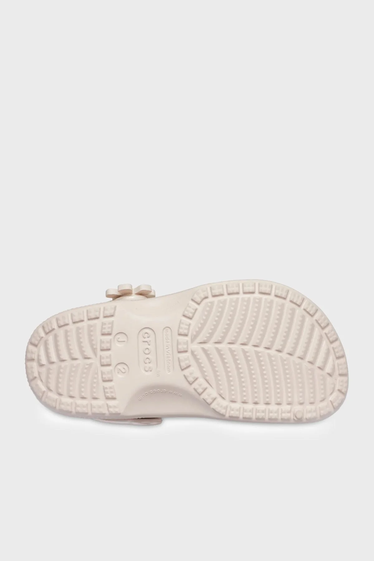 Crocs Classic Pearl Shine Clog K Logolu Çıkarılabilir Kayışlı Kız Çocuk Terlik 212814-6UR BEJ - 6