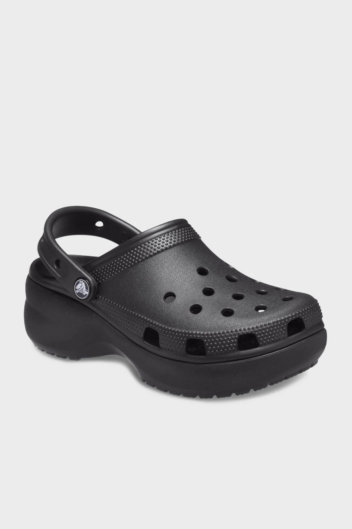 Crocs Classic Platform Clog W Logolu Çıkarılabilir Kayışlı Bayan Terlik 206750-001 SİYAH - 2