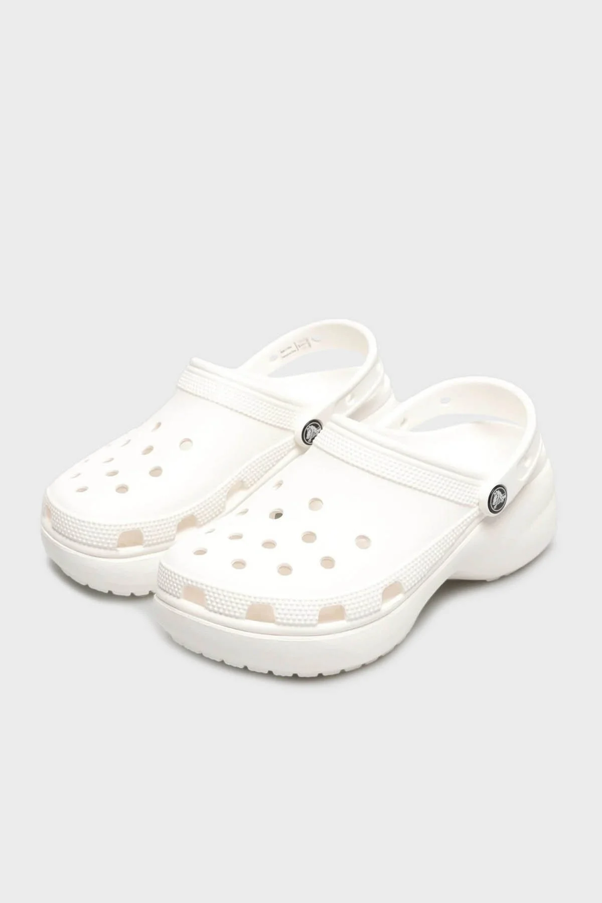 Crocs Classic Platform Clog W Logolu Çıkarılabilir Kayışlı Bayan Terlik 206750-100 BEYAZ - 2