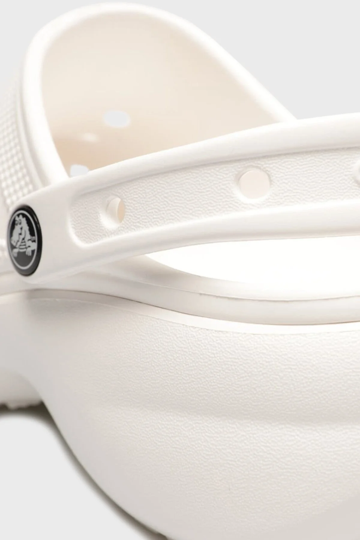 Crocs Classic Platform Clog W Logolu Çıkarılabilir Kayışlı Kadın Terlik 206750-100 BEYAZ - 5