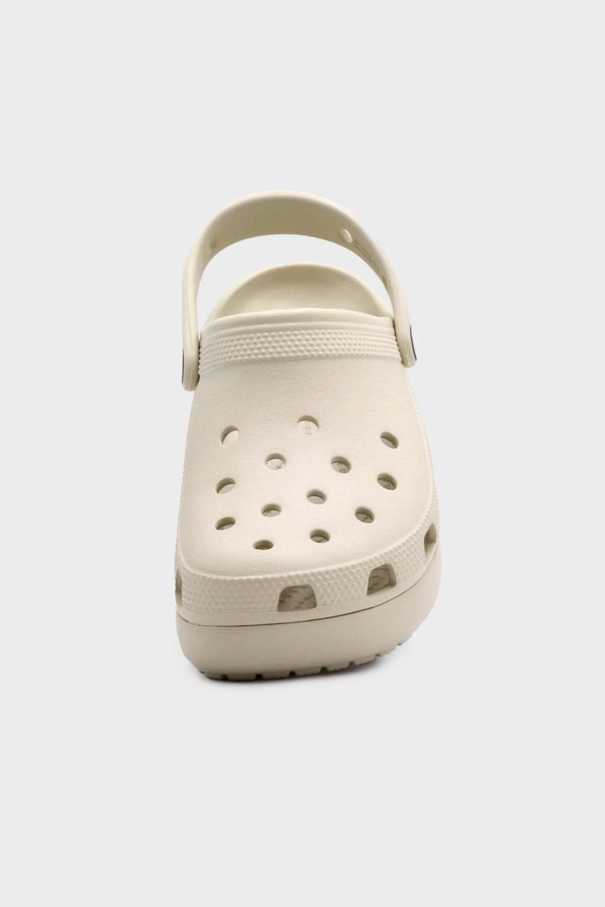 Crocs Classic Platform Clog W Logolu Çıkarılabilir Kayışlı Bayan Terlik 206750-2Y2 KEMİK - 3