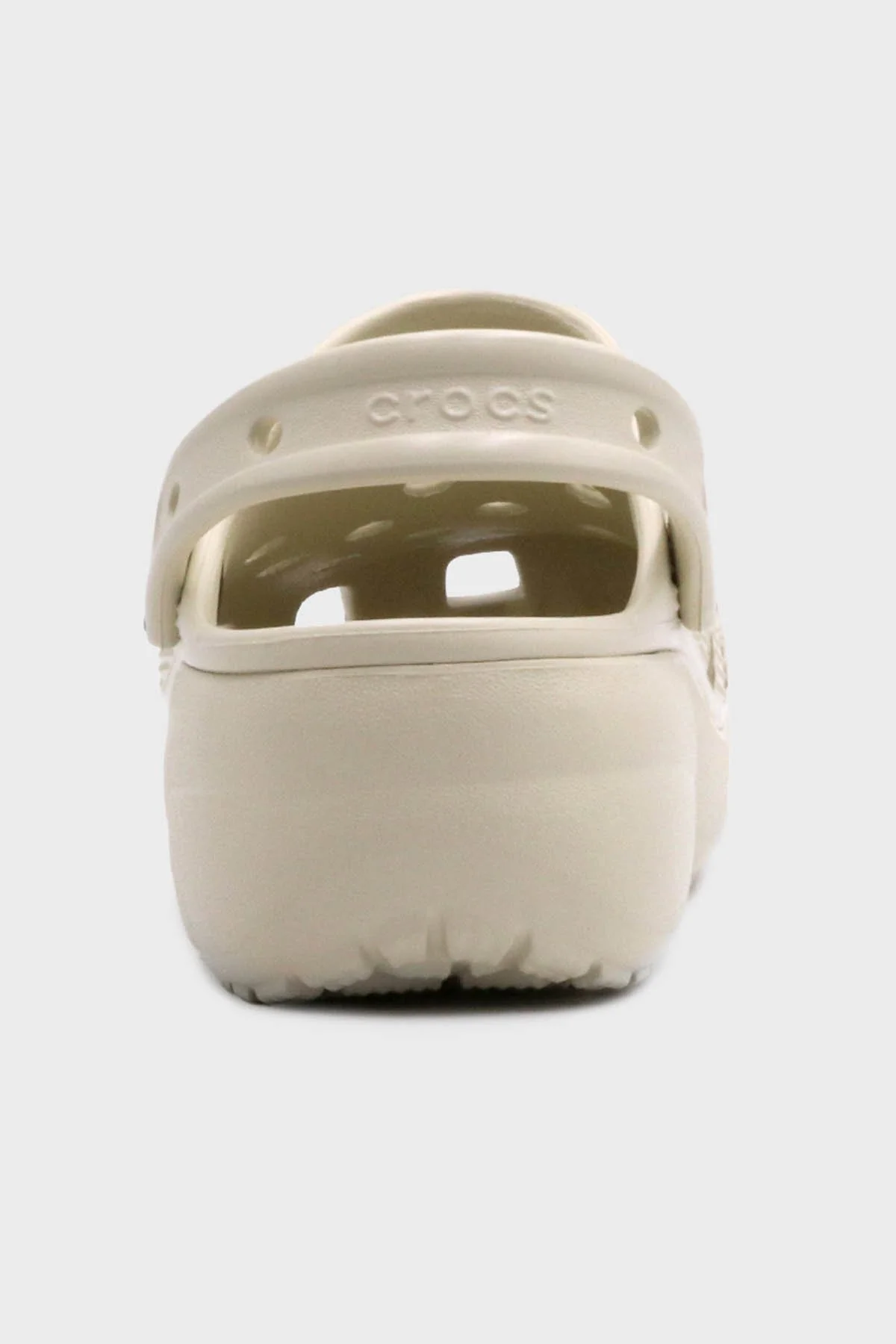 Crocs Classic Platform Clog W Logolu Çıkarılabilir Kayışlı Kadın Terlik 206750-2Y2 KEMİK - 5