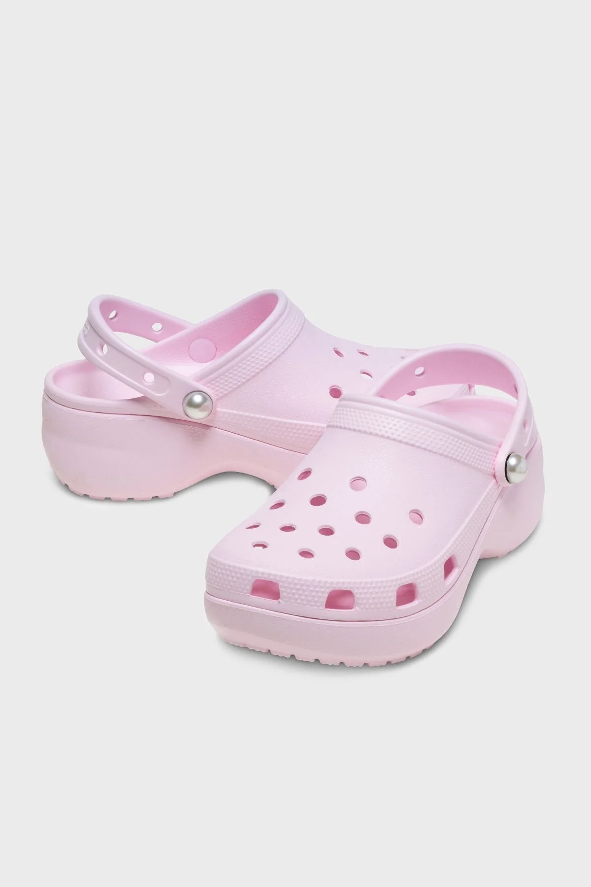 Crocs Classic Platform Pearl Clog Ayarlanabilir Kayışlı İnci Detaylı Bayan Terlik 211231-6ZW AÇIK PEMBE - 8