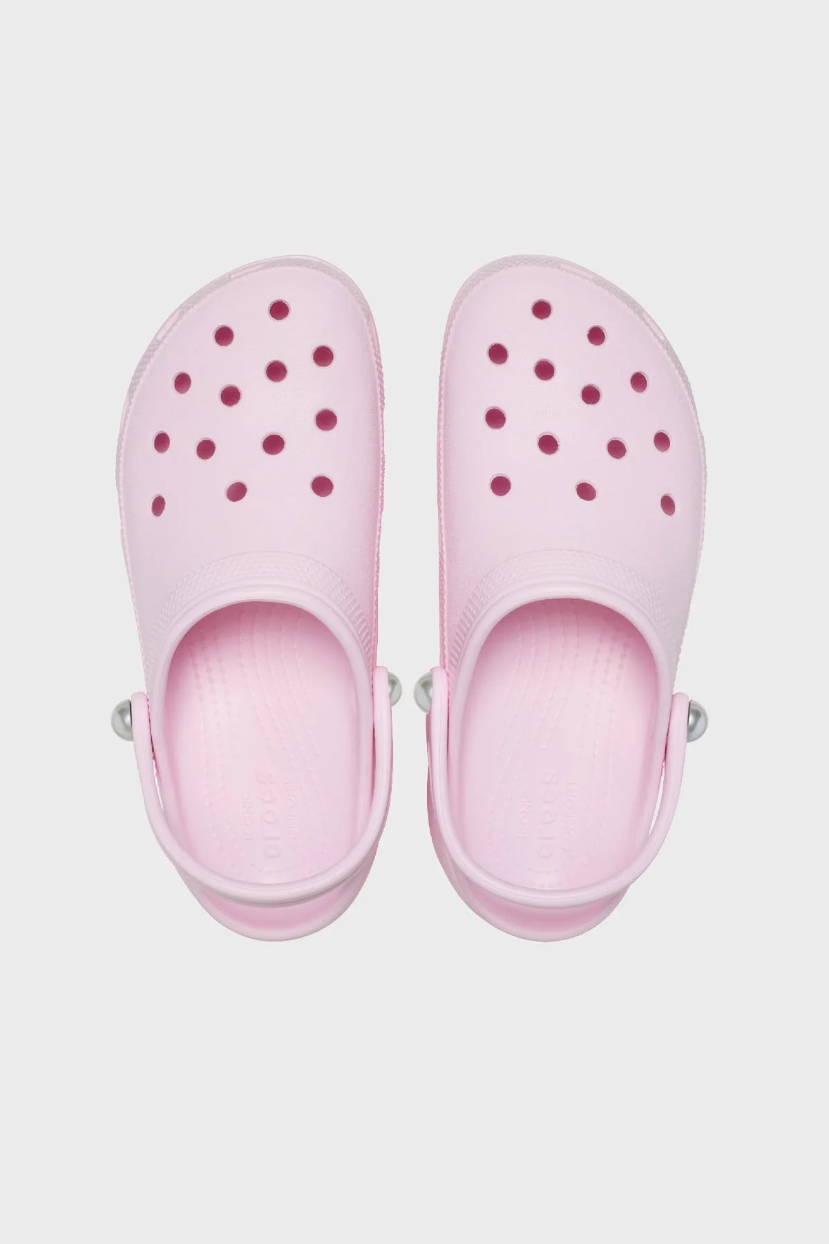 Crocs Classic Platform Pearl Clog Ayarlanabilir Kayışlı İnci Detaylı Bayan Terlik 211231-6ZW AÇIK PEMBE - 9