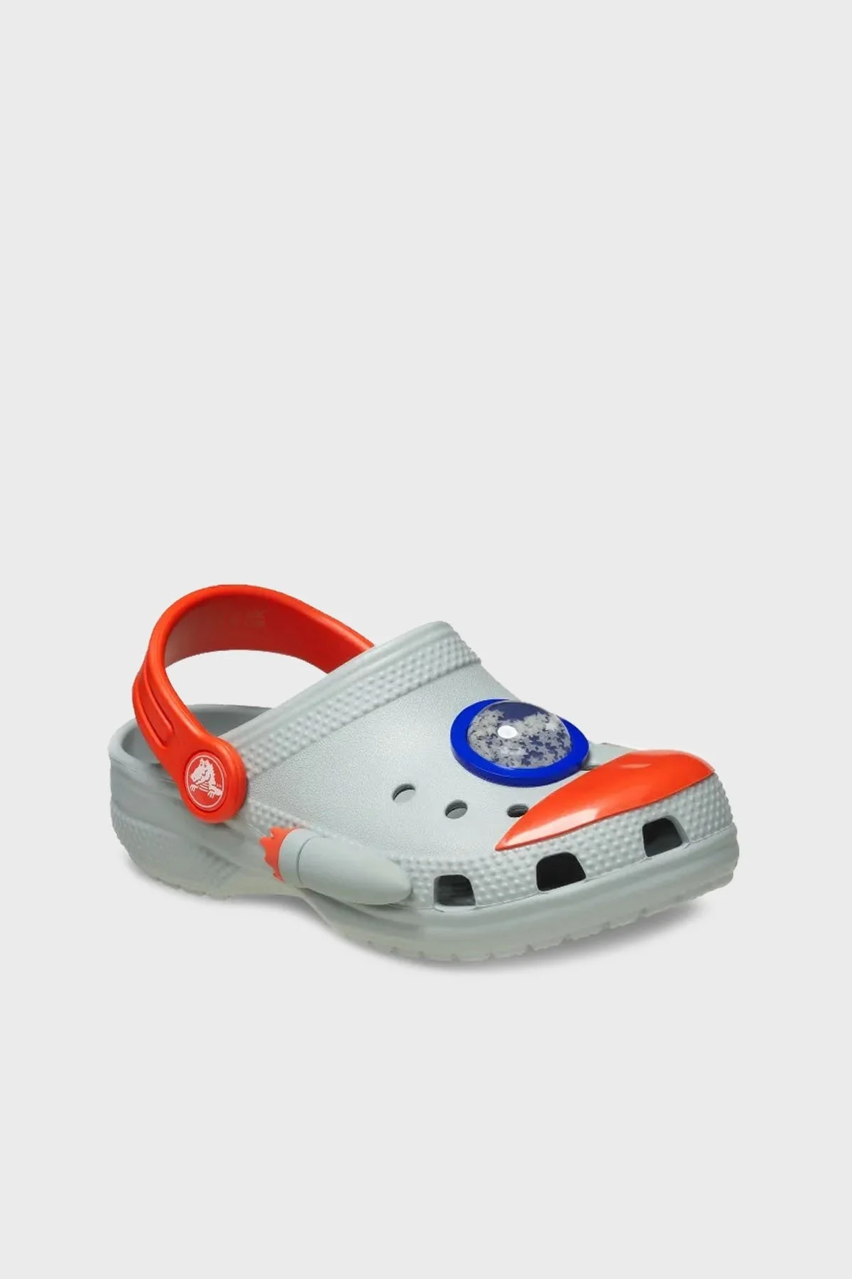 Crocs Classic Rocket Ship Clog T Hafif Ayarlanabilir Kemerli Sandalet Erkek Çocuk Terlik 210359-1NM GRİ - 2