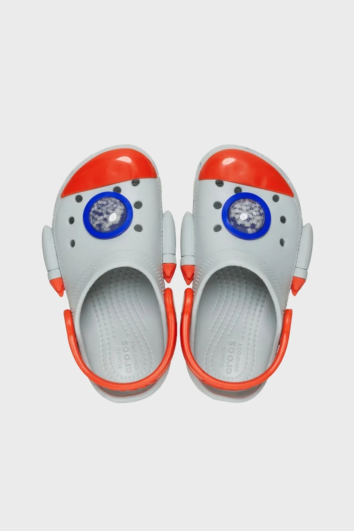 Crocs Classic Rocket Ship Clog T Hafif Ayarlanabilir Kemerli Sandalet Erkek Çocuk Terlik 210359-1NM GRİ - 5