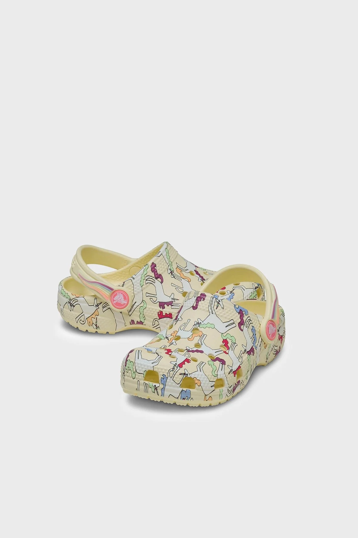 Crocs Classic Unicorn Graphic Clog Desenli Unisex Çocuk Terlik 212515-7CJ SARI - 3