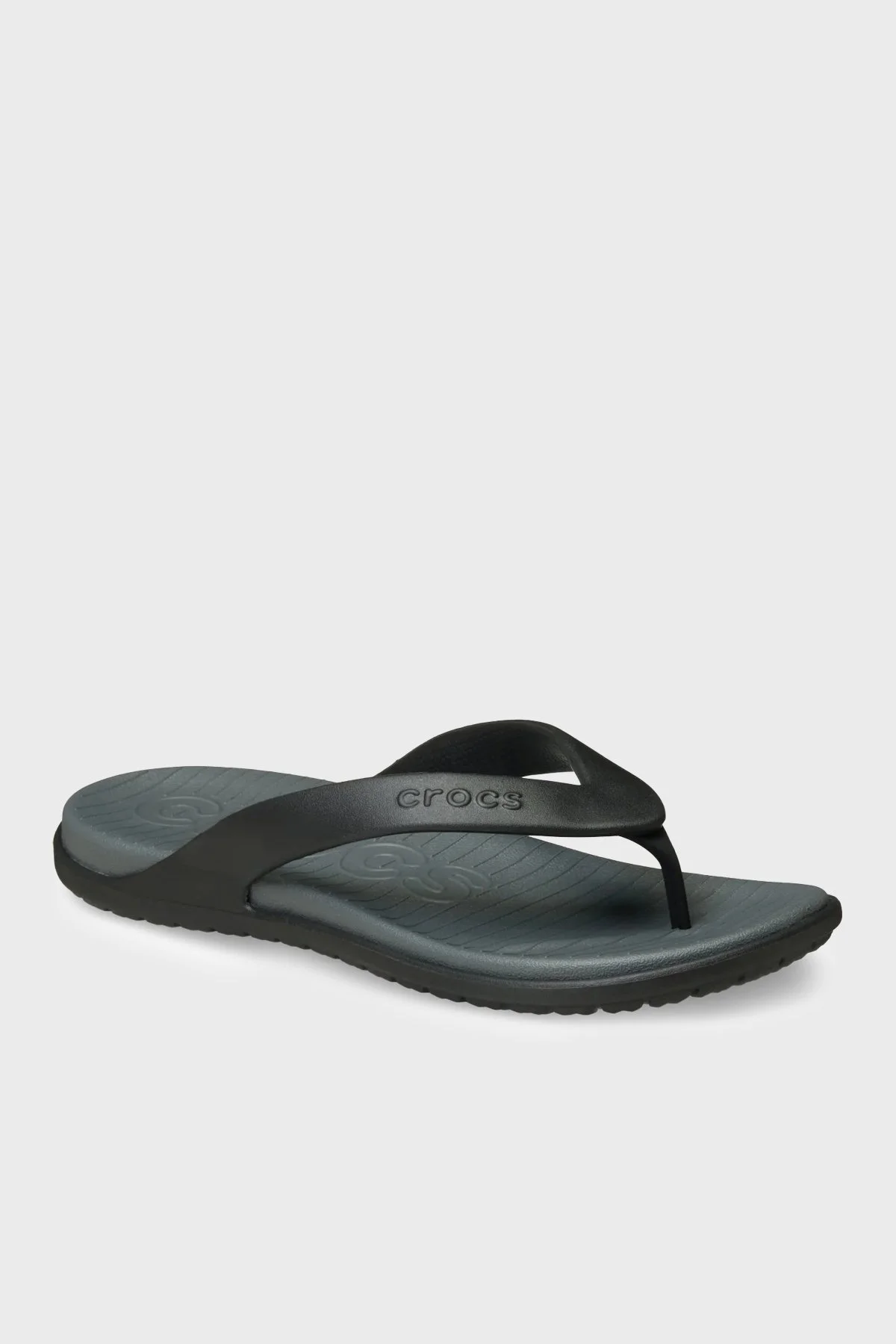 Crocs Coast Flip Logolu Parmak Arası Erkek Terlik 212035-0DD ANTRASİT - 4