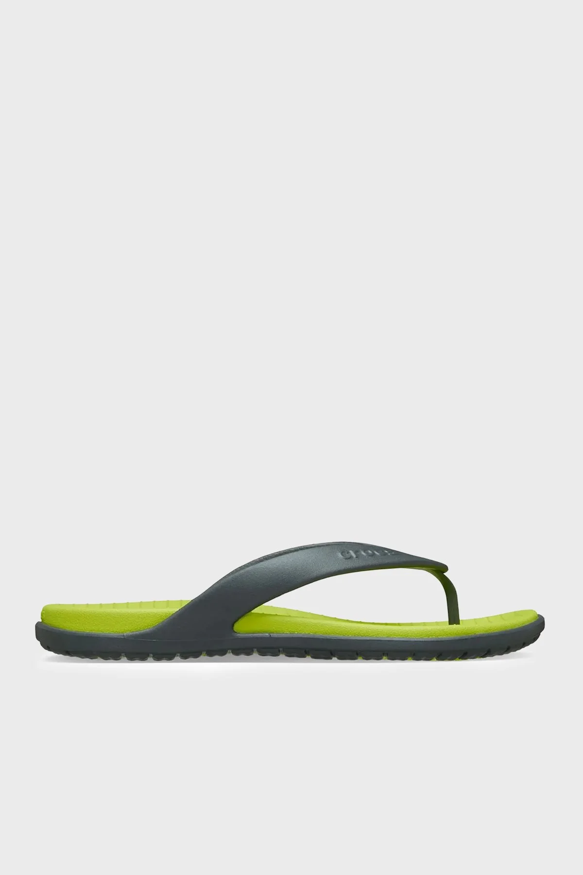 Crocs Coast Flip Logolu Parmak Arası Erkek Terlik 212035-0GG GRİ-SARI - 1