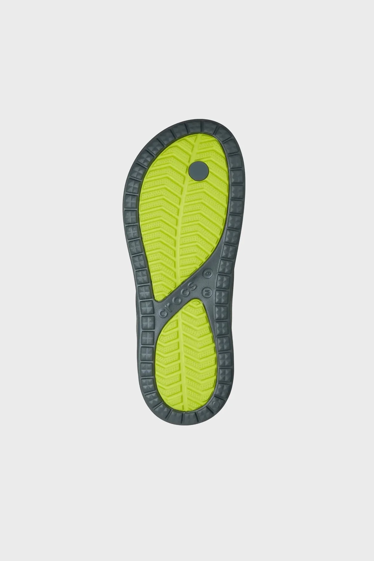 Crocs Coast Flip Logolu Parmak Arası Erkek Terlik 212035-0GG GRİ-SARI - 6