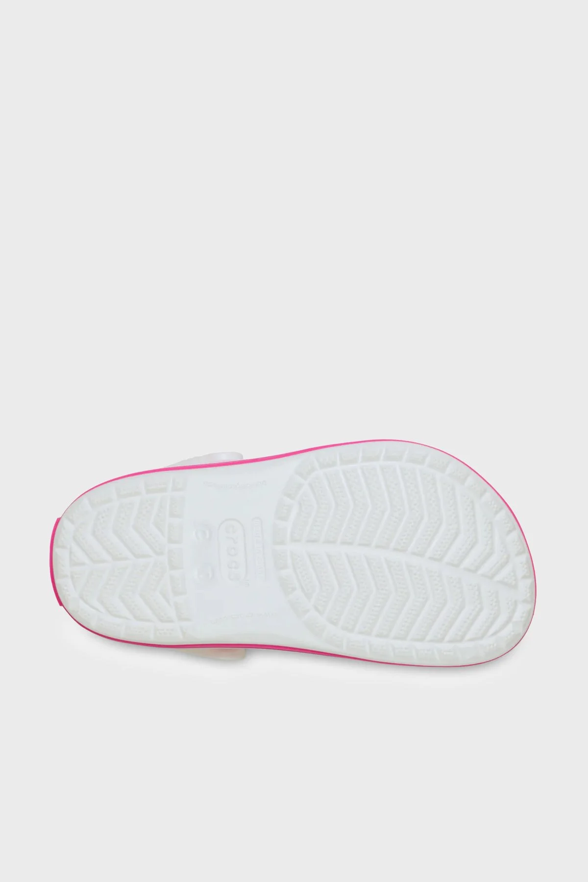 Crocs Crocband Clog K Logolu Çıkarılabilir Kayışlı Kız Çocuk Terlik 207006-6WU Beyaz-Fuşya - 6