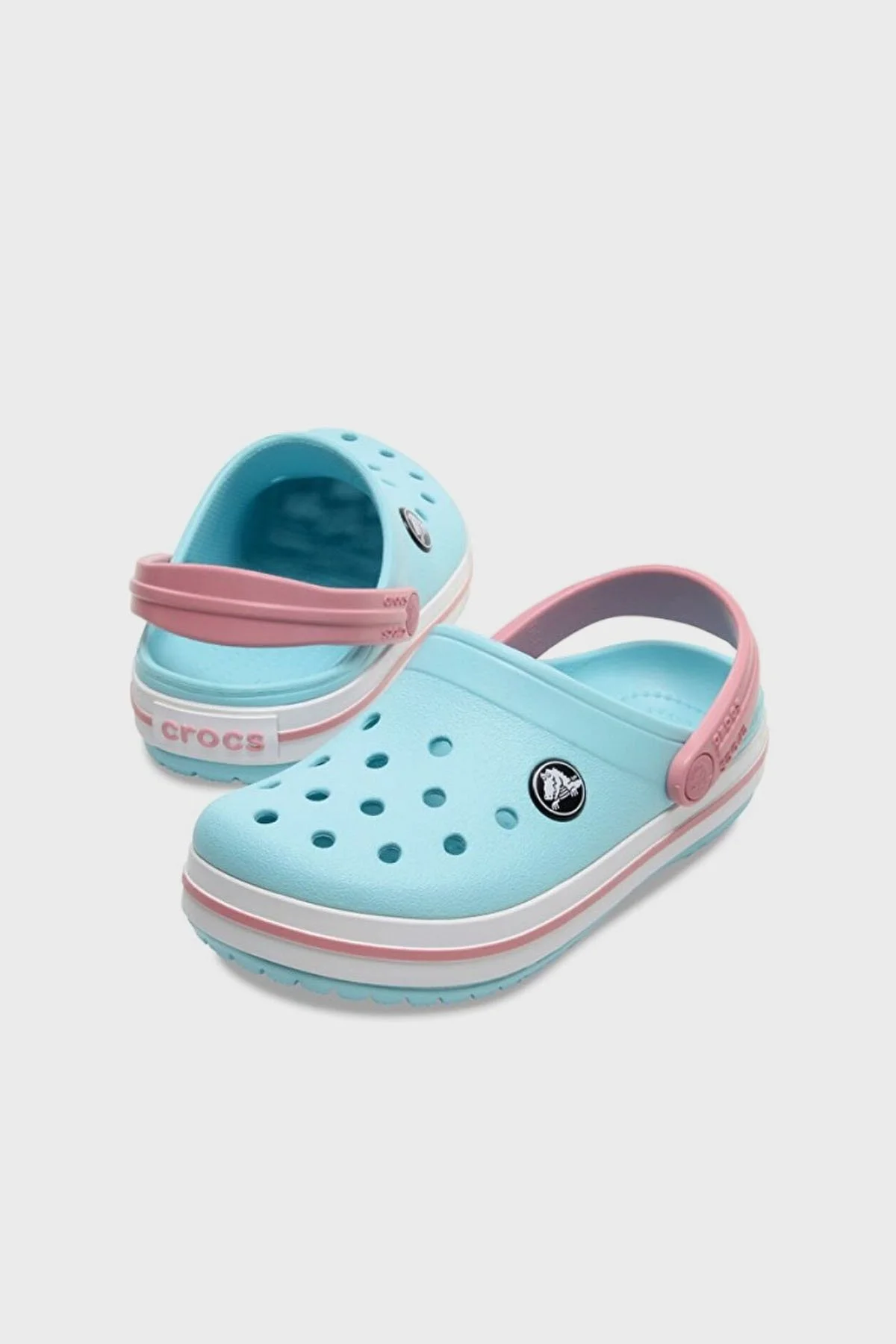 Crocs Crocband Clog K Logolu Çıkarılabilir Kayışlı Sandalet Kız Çocuk Terlik 207005-4S3 AQUA - 3