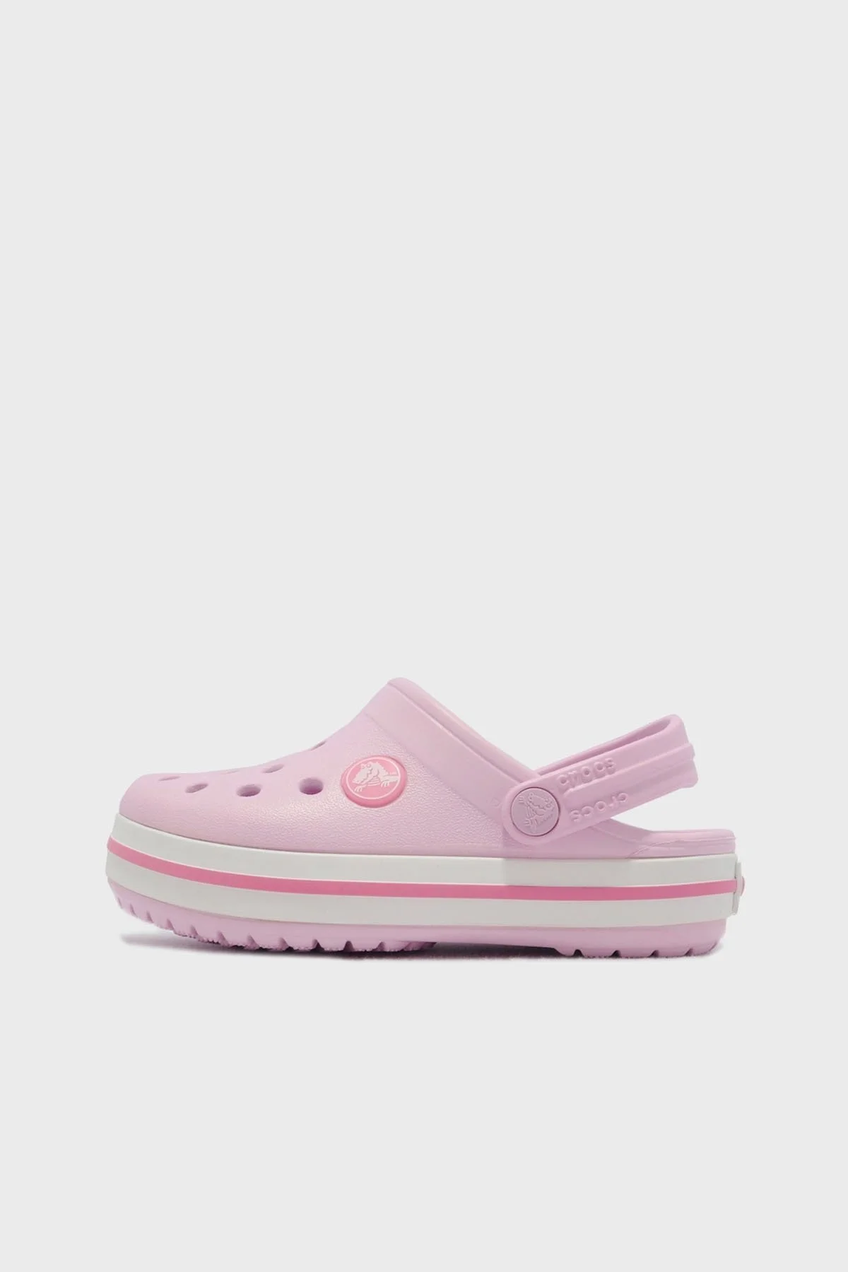 Crocs Crocband Clog T Logolu Çıkarılabilir Kayışlı Sandalet Kız Çocuk Terlik 207006-6GD AÇIK PEMBE - 14