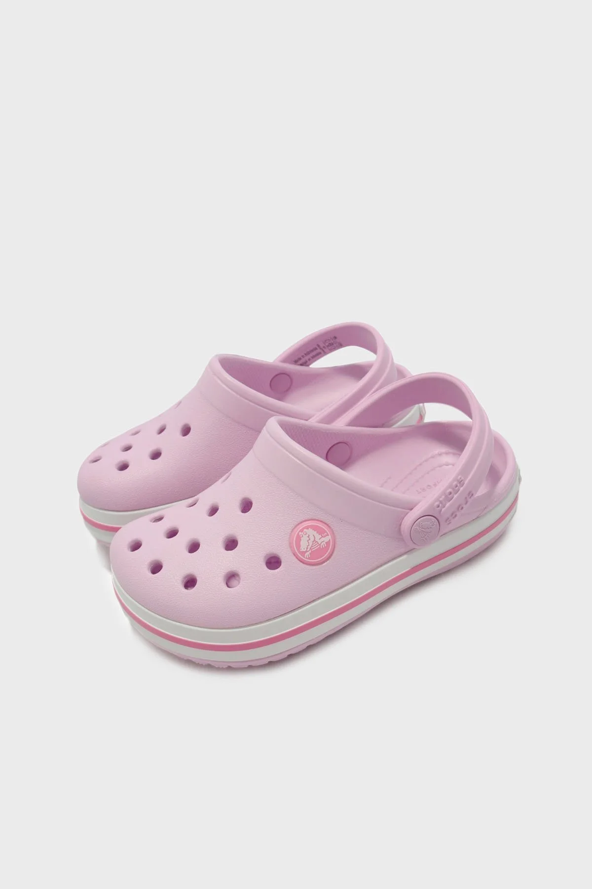 Crocs Crocband Clog T Logolu Çıkarılabilir Kayışlı Sandalet Kız Çocuk Terlik 207006-6GD AÇIK PEMBE - 9